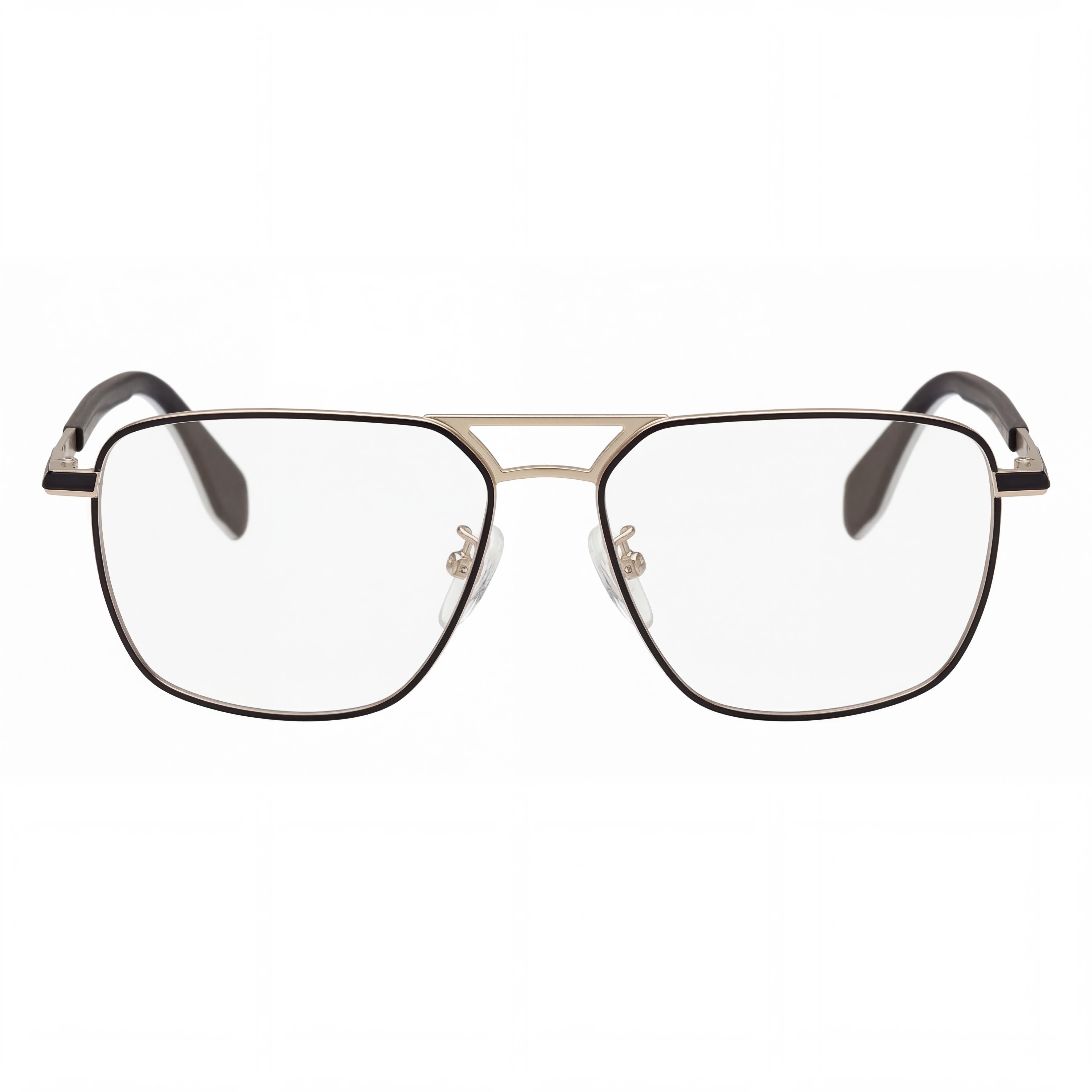 Gafas Adidas Originals OR5069 para hombre, ligeras, con montura metálica en dorado pálido y lentes de policarbonato transparente de 56 mm, Photo 2