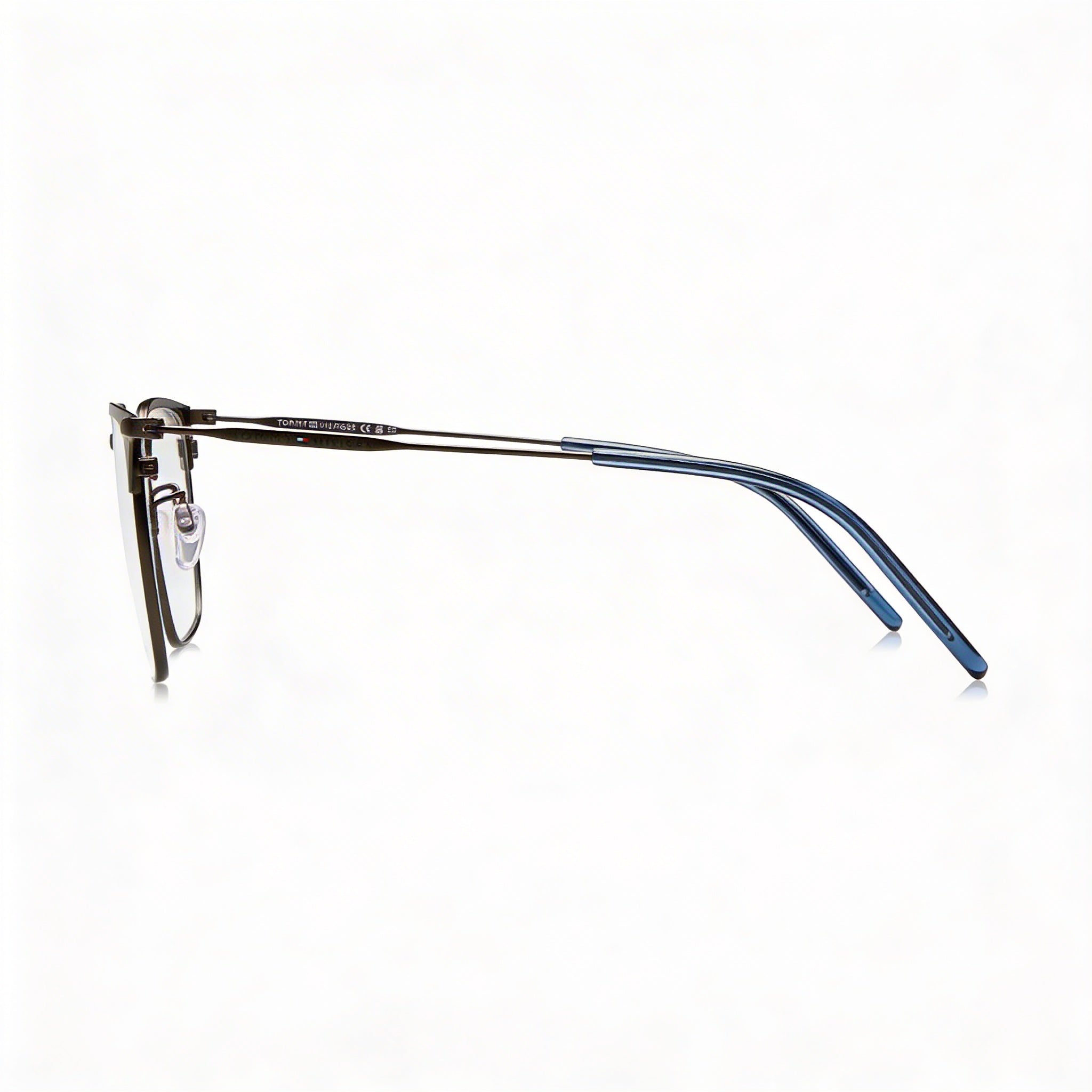 Gafas de sol Tommy Hilfiger modernas unisex de acero inoxidable con montura rutenio mate, lentes negras no polarizadas de 54 mm, Photo 3