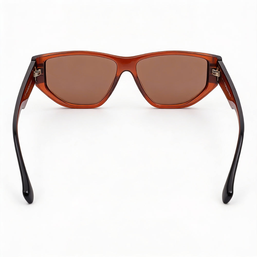 SALVATORE FERRAGAMO Sf1077s Unisex Marco Inyectado Marrón Transparente No-Gafas con 56mm