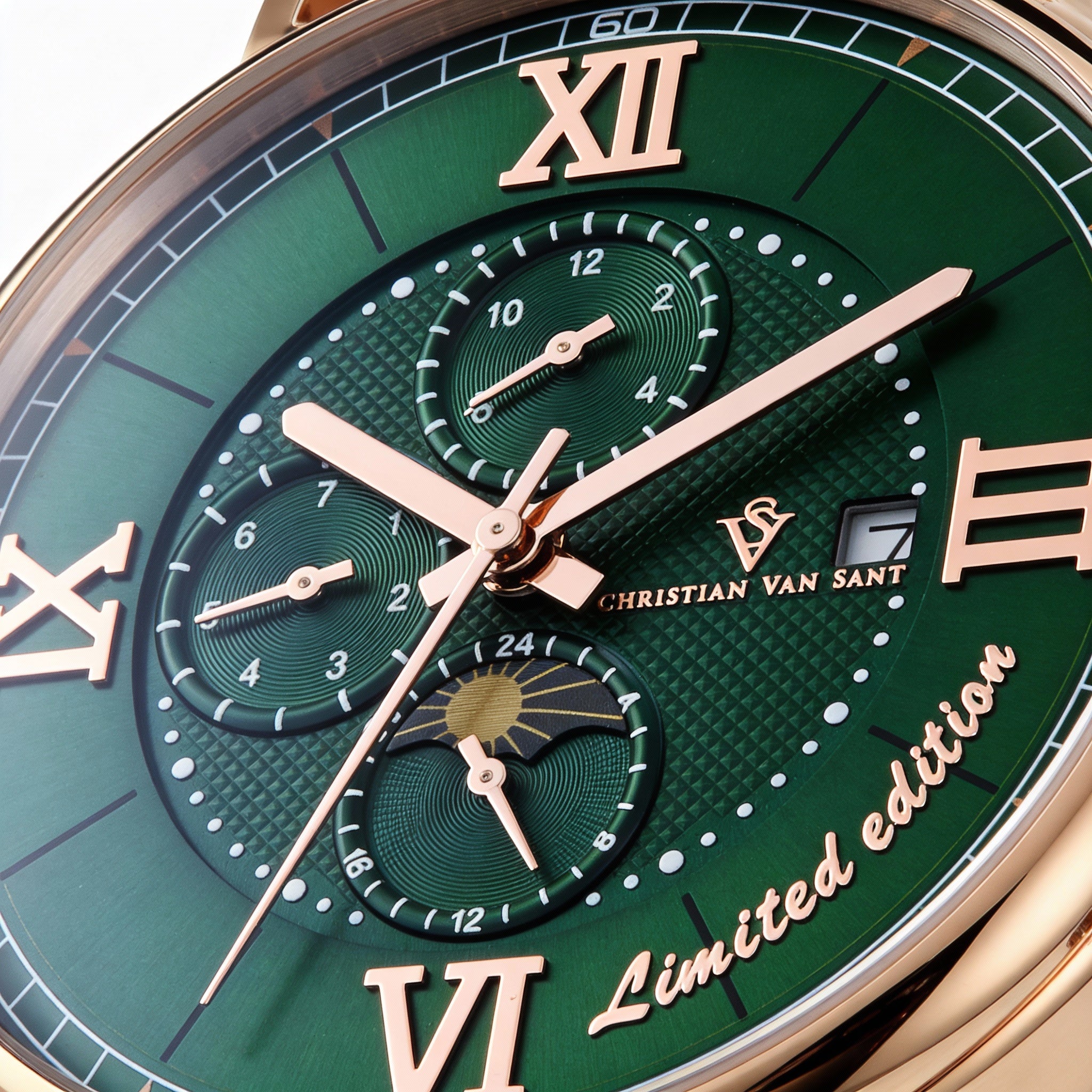 Christian Van Sant bracelet Men's Green Dial Automatic Stainless Steel Scratch Resistant Water Resistant Watch, Photo 2