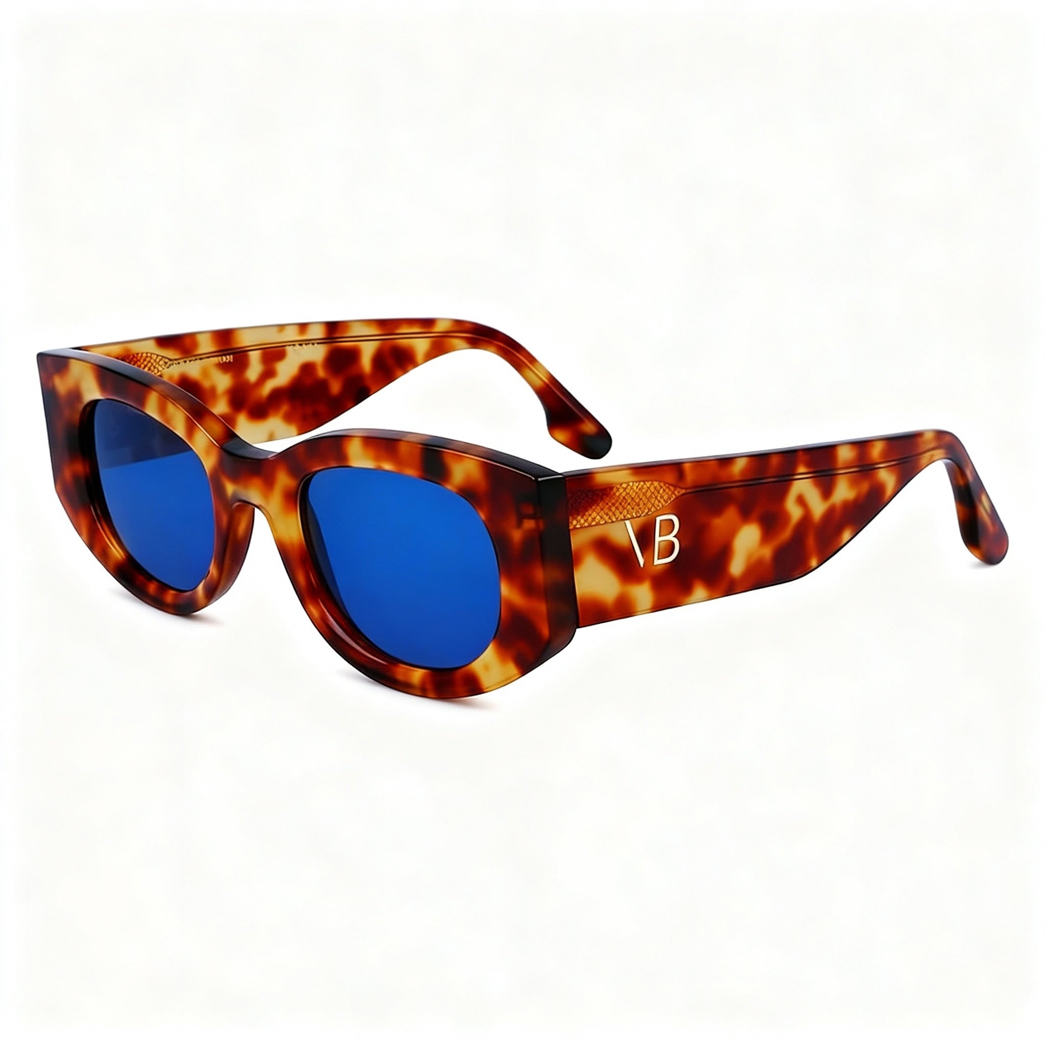 Victoria Beckham Modern VB654S Women's Non-Polarized Blonde Havana Acetate Sunglasses 50mm, Photo 3