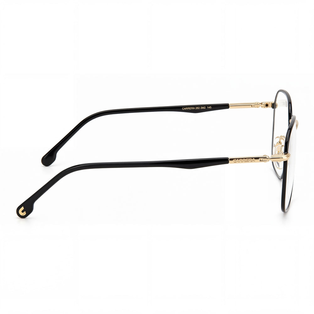 Carrera Modern Unisex Eyewear with Gold Alloy Steel Frame, Polycarbonate Lenses, and 53mm Lens Width