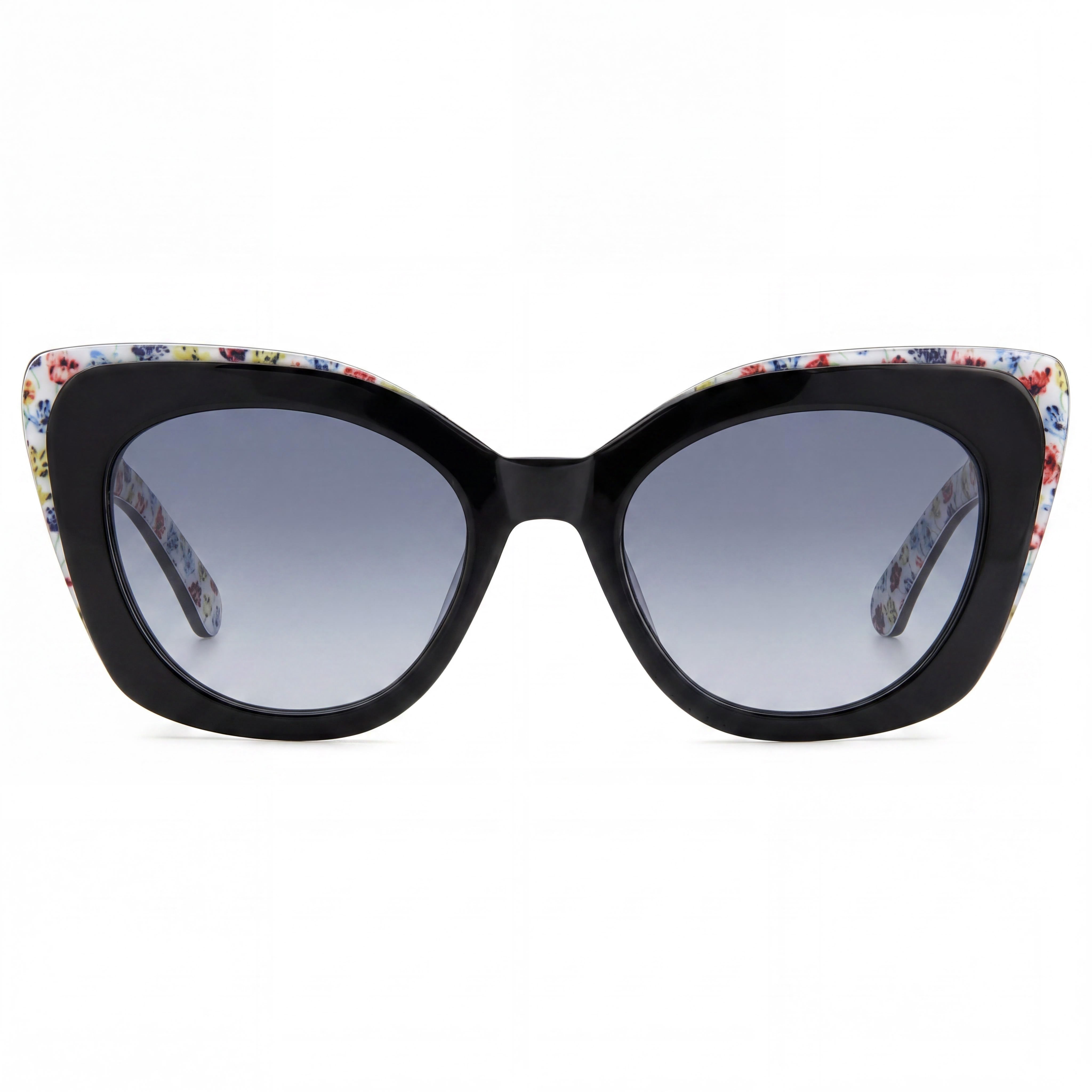 Kate Spade New York Marigold/S Women's Black Grey Acetate Frame Sunglasses with Dark Grey Shaded UV Protection Lenses 51mm, Photo 2