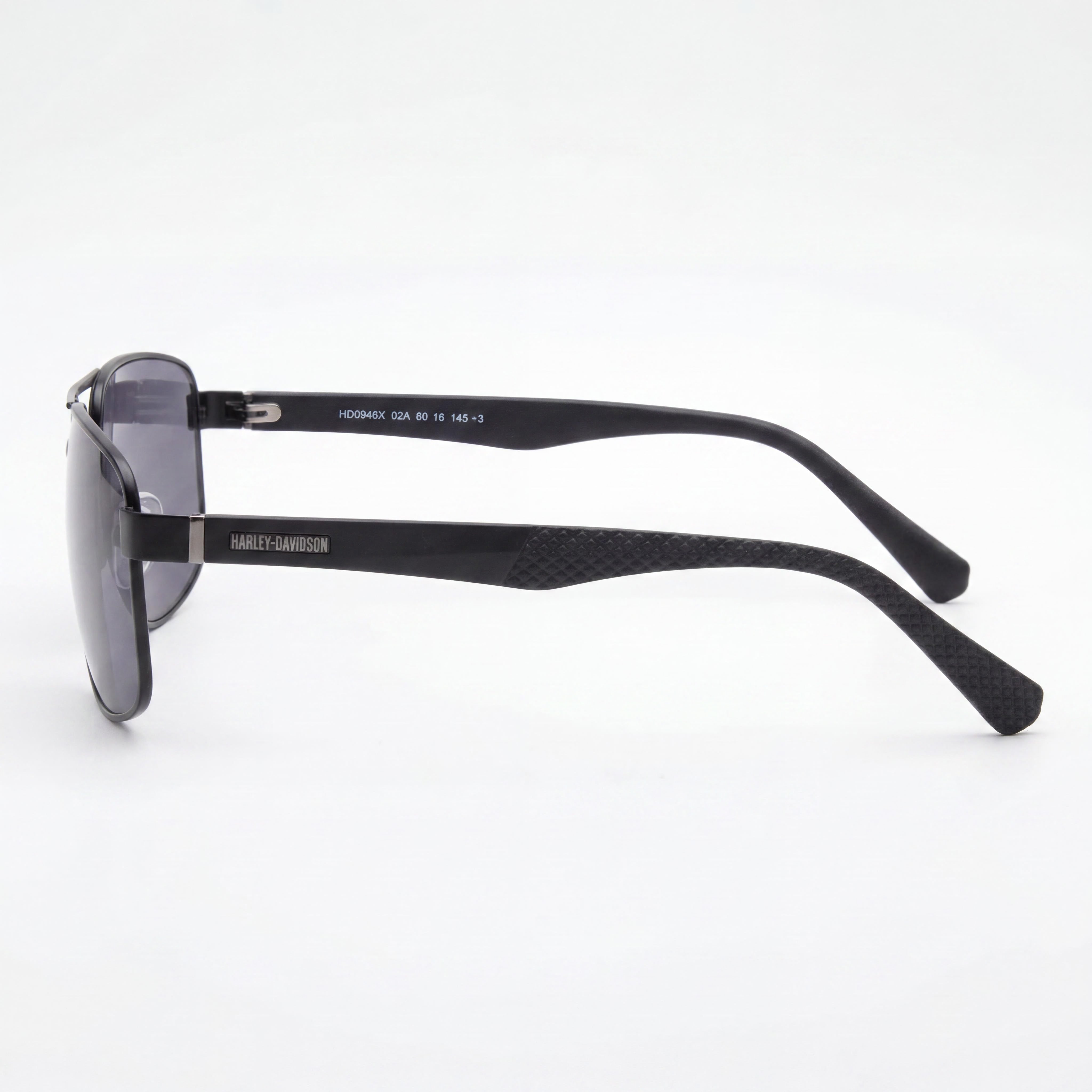 Harley-Davidson Hd0946x Gafas para hombre, armazón de metal negro mate, cristales grises no polarizados con protección UV de 60 mm, Photo 3