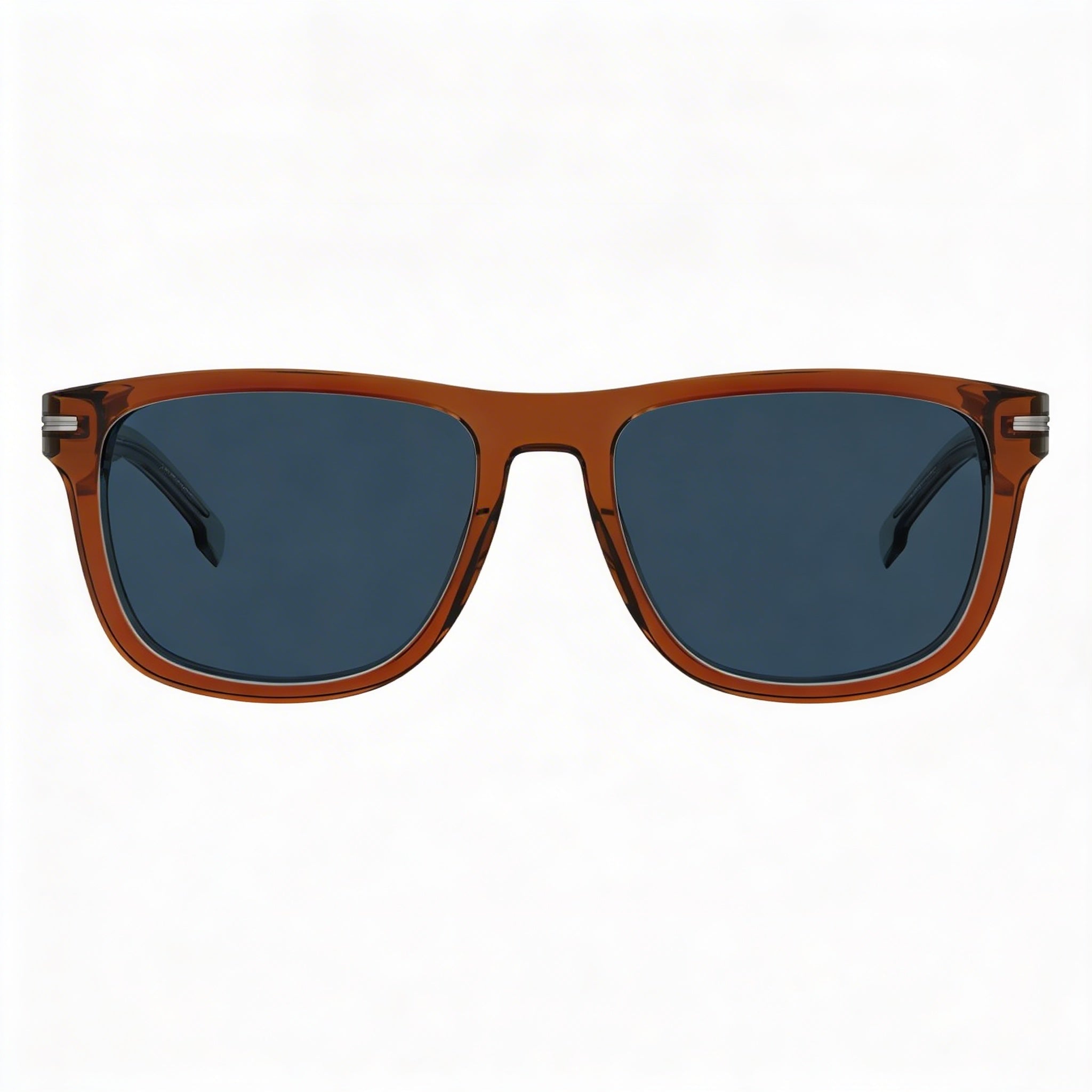 Hugo Boss Boss 1626/S Men's Brown Eco Acetate Sunglasses with Blue Lenses, UV Protection, 55mm, Photo 2