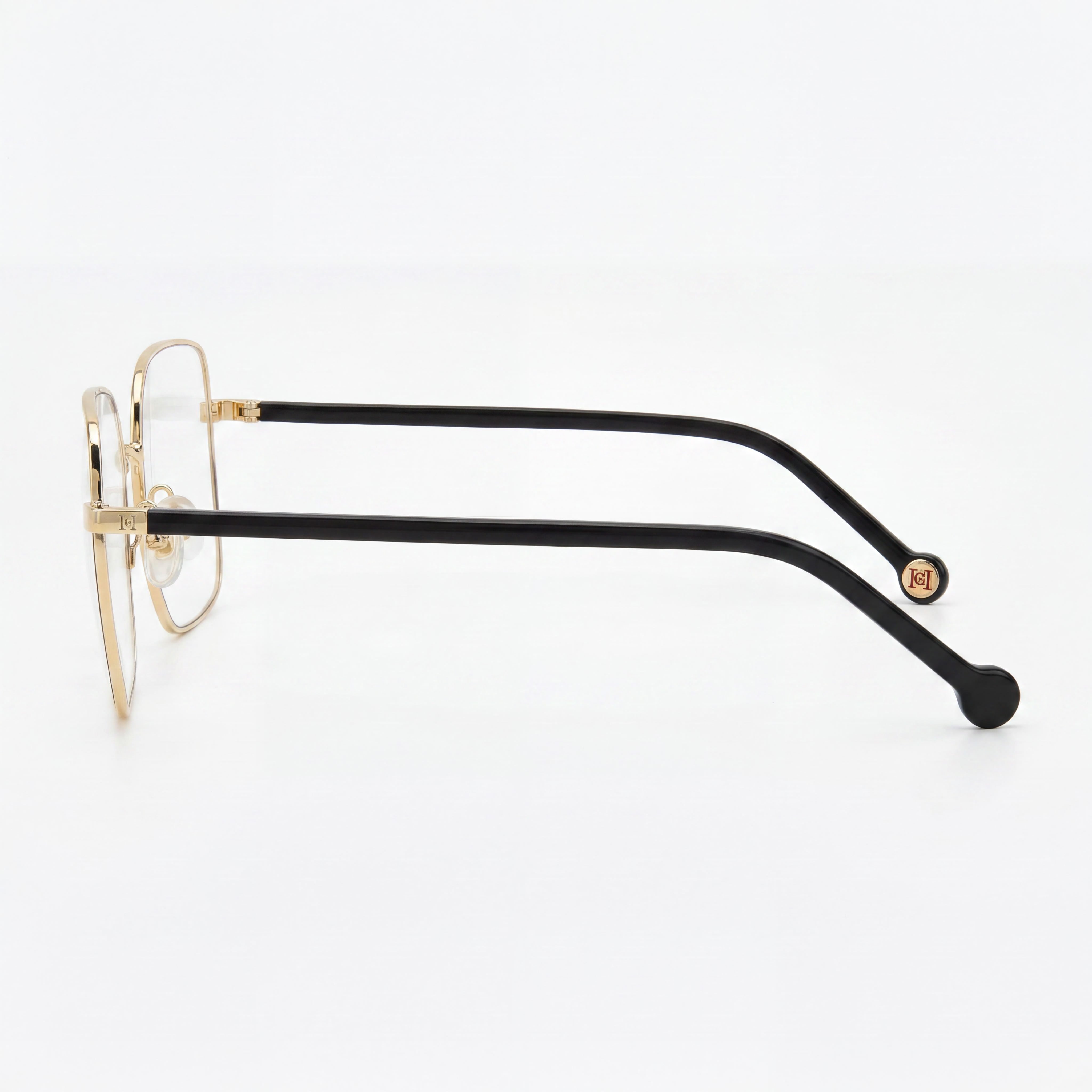 Gafas de sol Carolina Herrera Modern para mujer, de metal dorado y negro con lentes de plástico, 55 mm de ancho de lente, 17 mm de puente, 145 mm de patilla, Photo 2