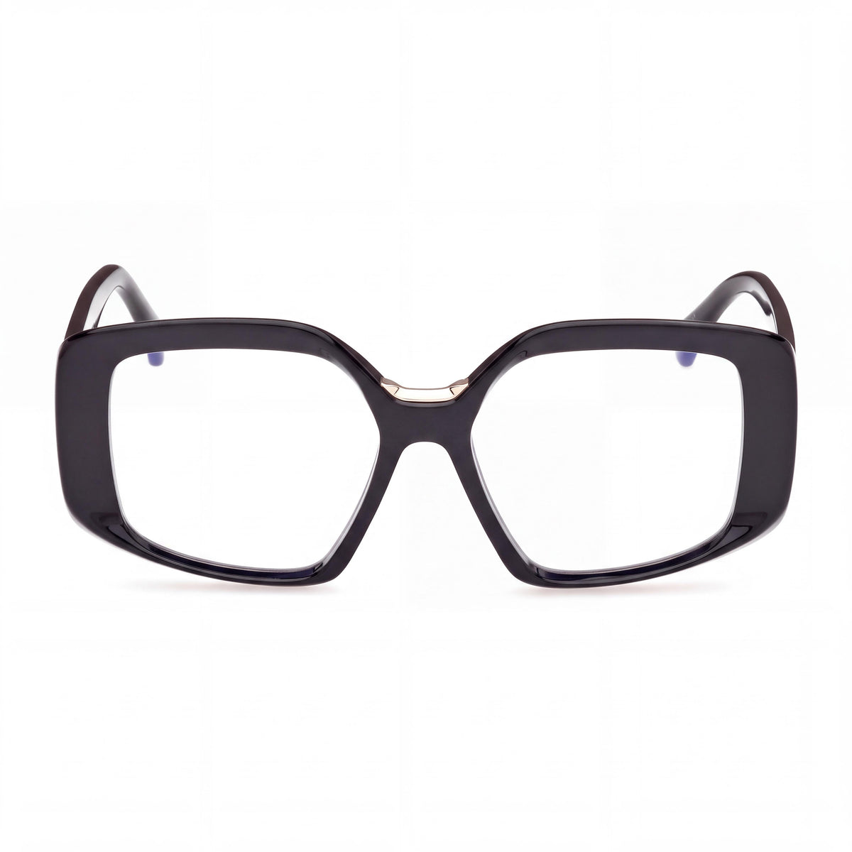 MaxMara Mm5131-b Men's Shiny Black Blue Filter Plastic 53mm Eyeglasses, Photo 2