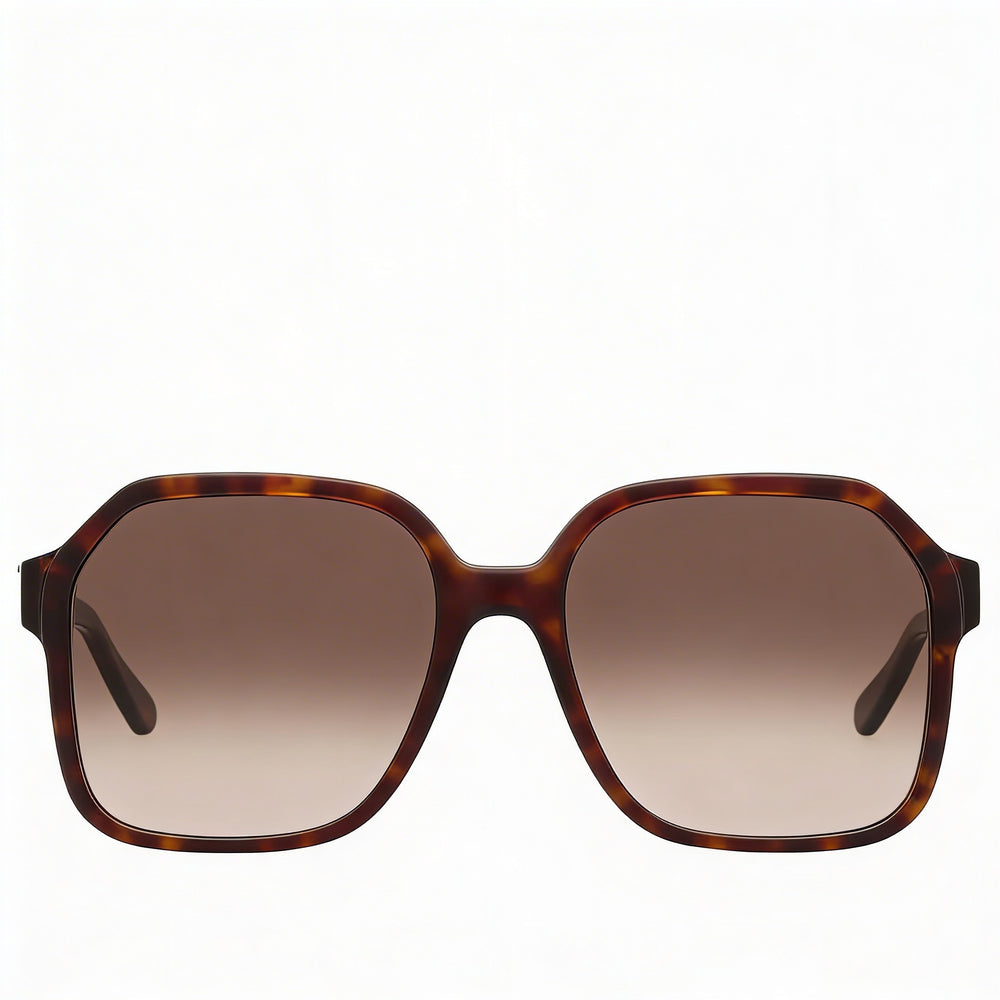 Ferragamo SF1069S Women's Tortoise Acetate Square Sunglasses Grey Gradient Lenses 100% UV Protection 56mm