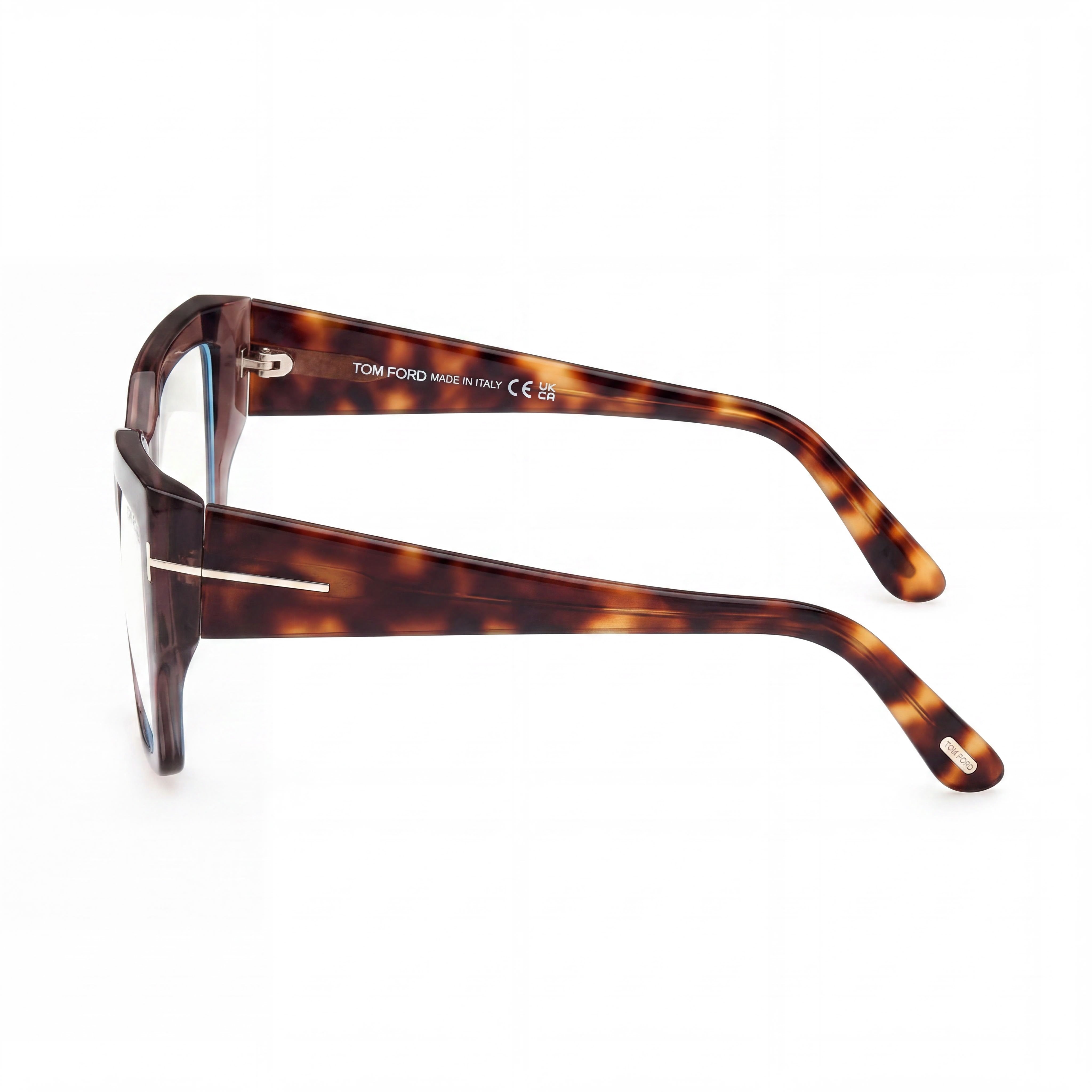 Tom Ford FT 5951-B BLUE BLOCK Women's Brown Plastic Eyeglasses Blue Filter Lenses 54/16/140, Photo 3