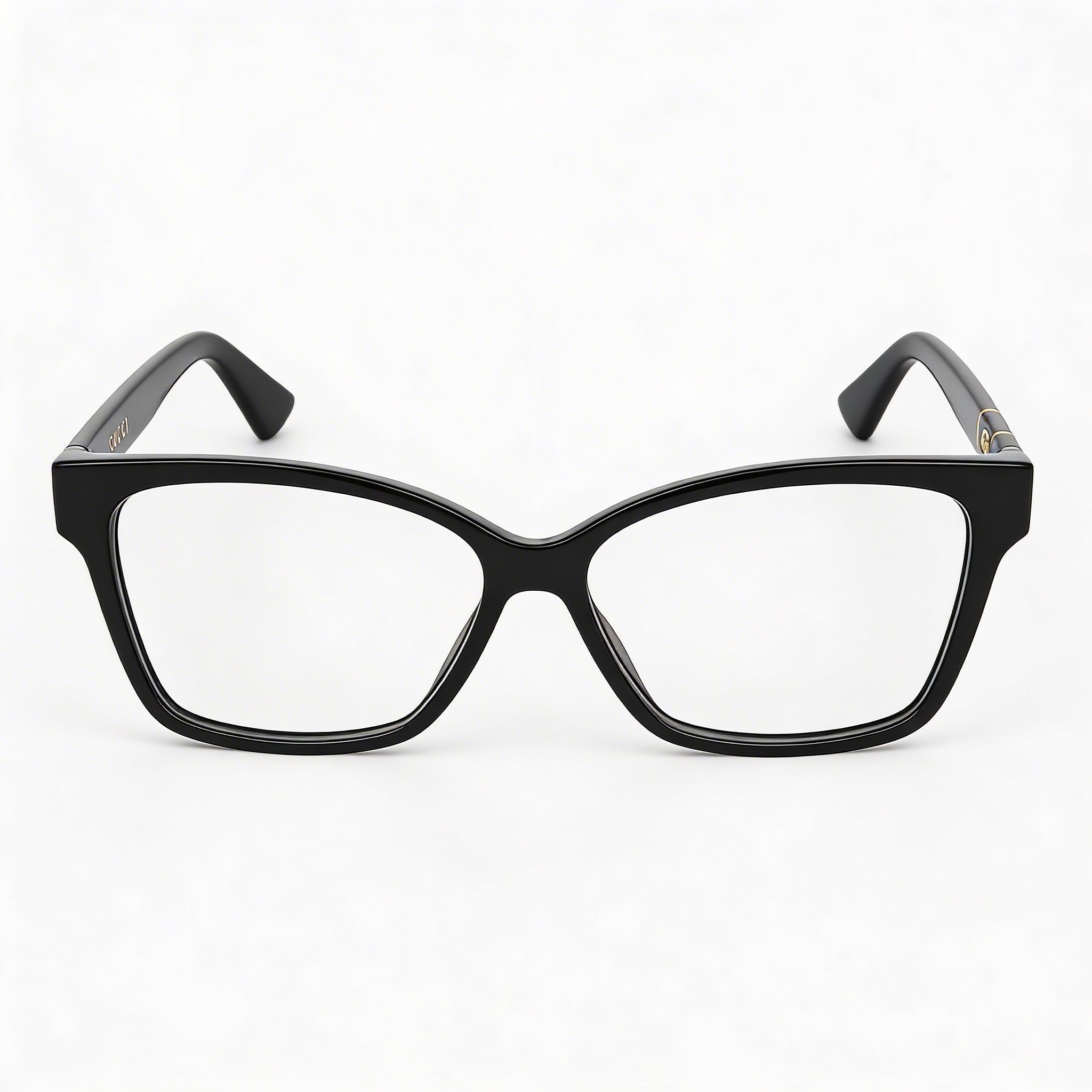 Gucci Gucci Logo GG0634O Black Acetate Full Rim Rectangular Rx-able Eyeglasses for Women 55-14, Photo 2
