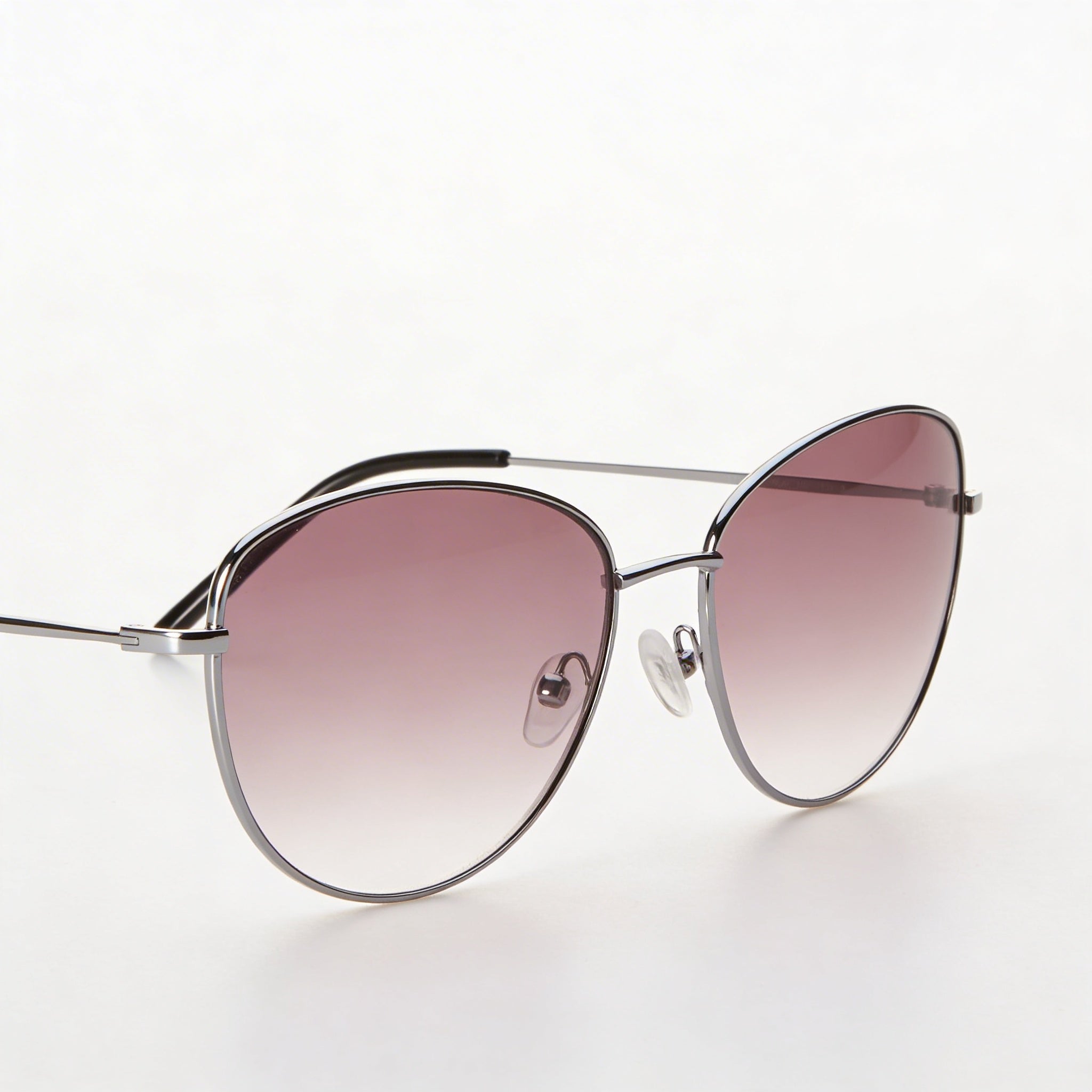 DKNY Women's Plum Metal Frame Sunglasses with Purple Gradient Lenses, 100% UV Protection, 56mm Lens Width, Photo 3