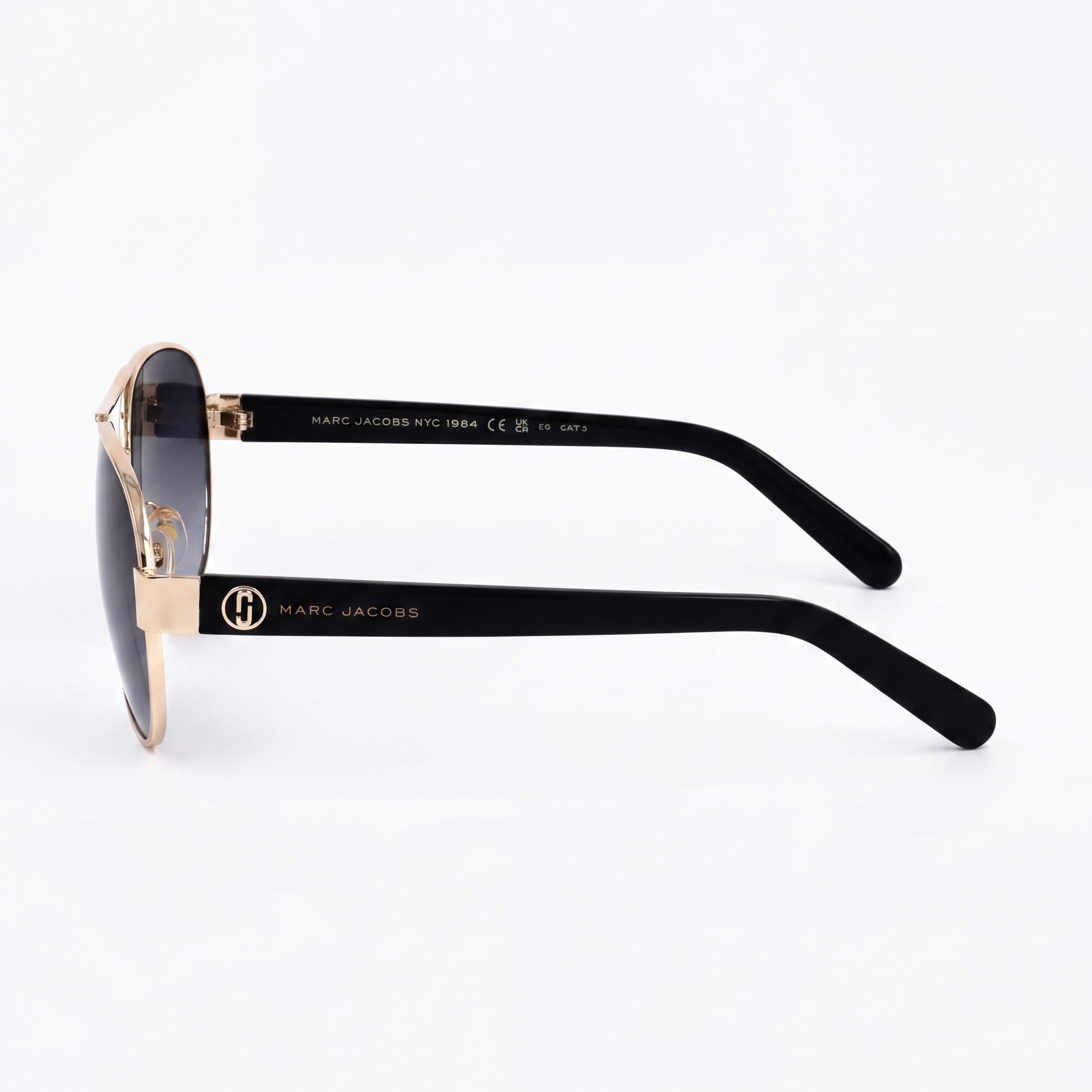 Gafas de sol Marc Jacobs Marc 699/S para hombre, de metal dorado y negro, con lentes degradadas grises con protección UV de 60 mm, Photo 3
