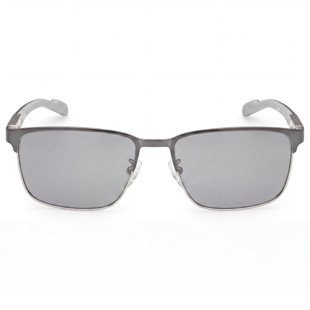 adidas navigator Men's Metal Eyeglasses with Shiny Anthracite Frame and Transparent Non- Lenses 52-16-145