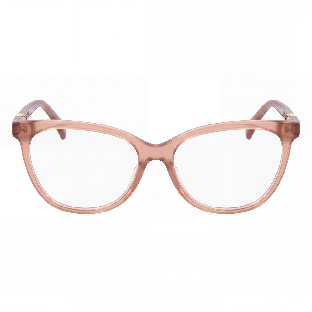 MaxMara Mm5018 Men's Plastic Ophthalmic Milky Nude, Pale Gold Frame with Polycarbonate Lenses 53mm