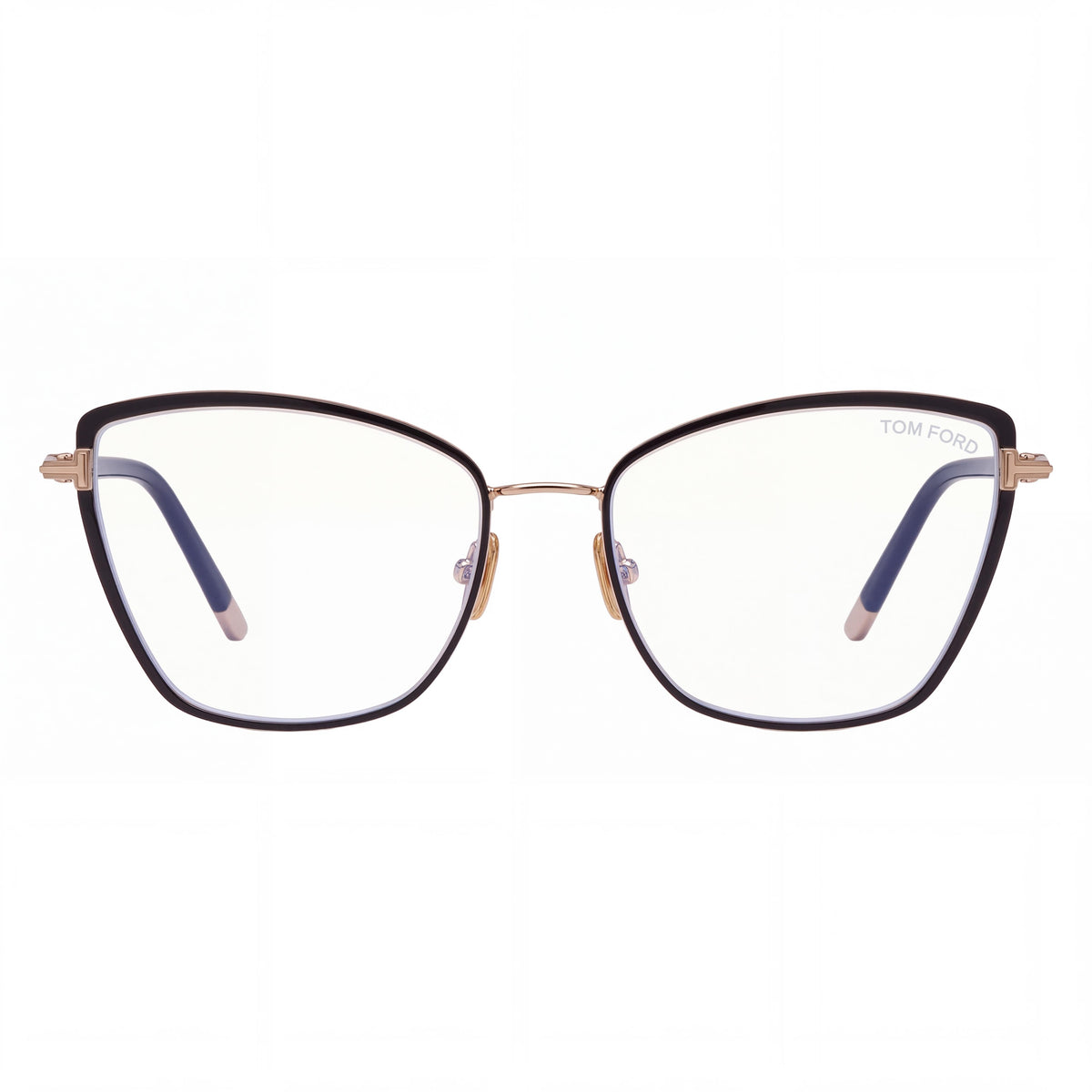 Tom Ford FT5740-B Women's Black Rose Gold Metal Cat Eye Eyeglasses 54, Photo 2