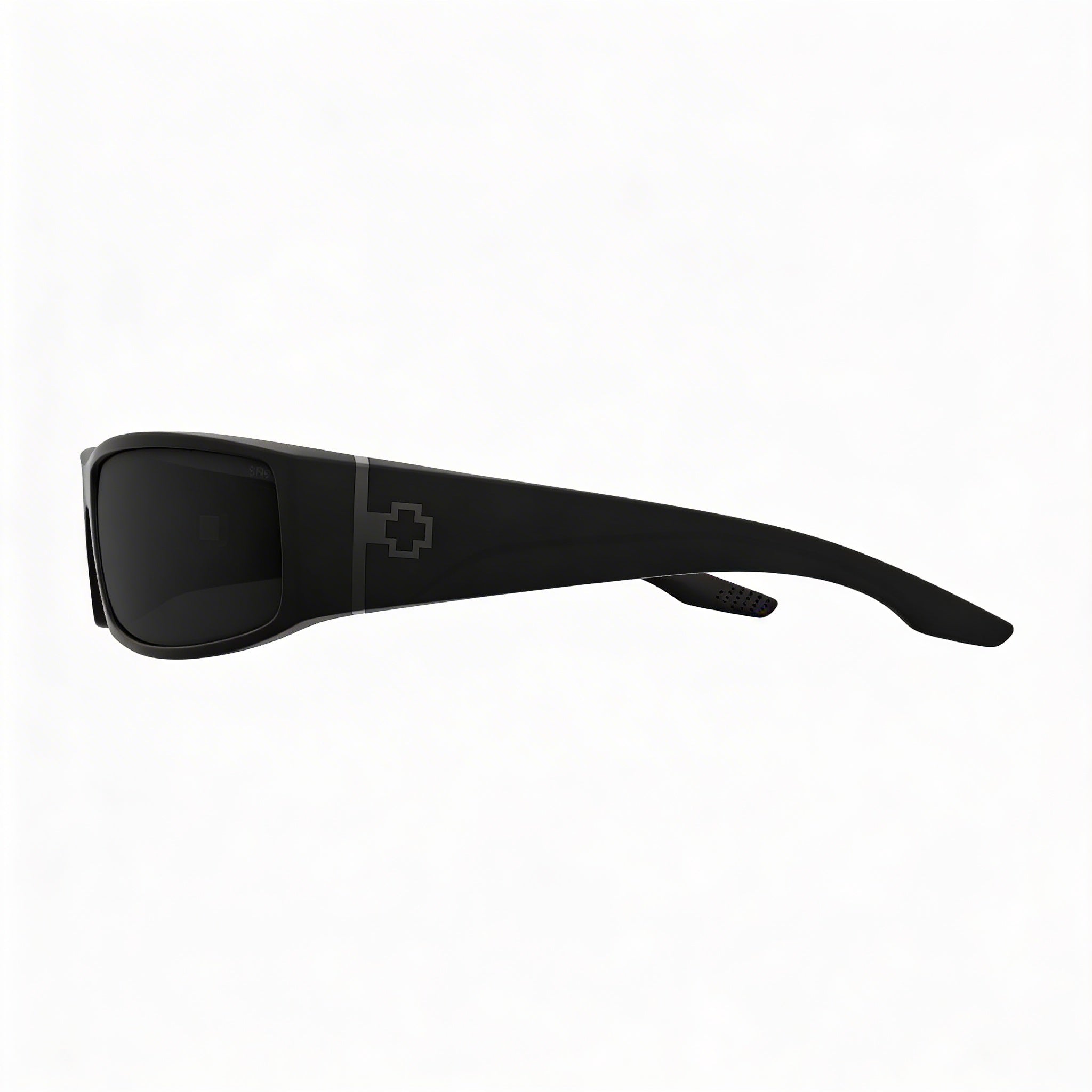 Spy Cooper XL Unisex Rectangular Wrap Sunglasses Soft Matte Black Happy Boost Polar Black Mirror Polarized UV Protection X-Large, Photo 3
