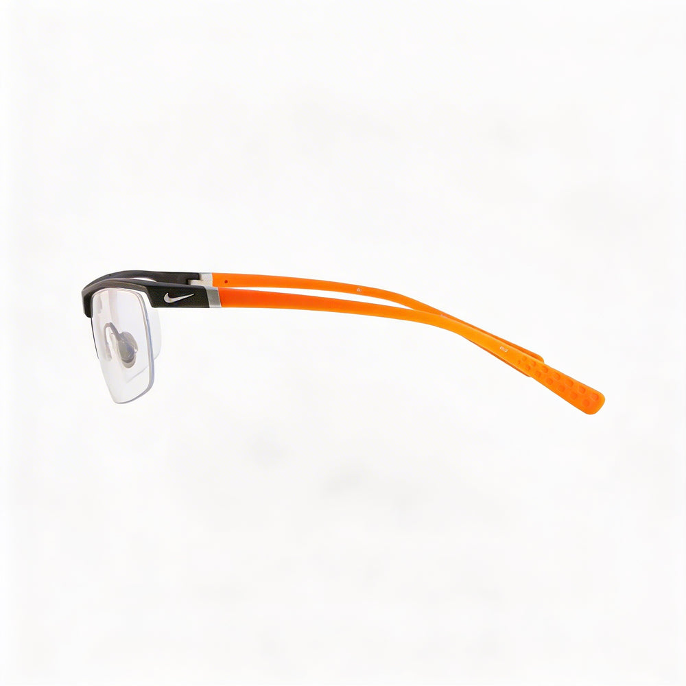 Nike 7071/2 Men's Plastic Prescription Ready Optical Frames Dark Grey and Orange 57-14-135mm