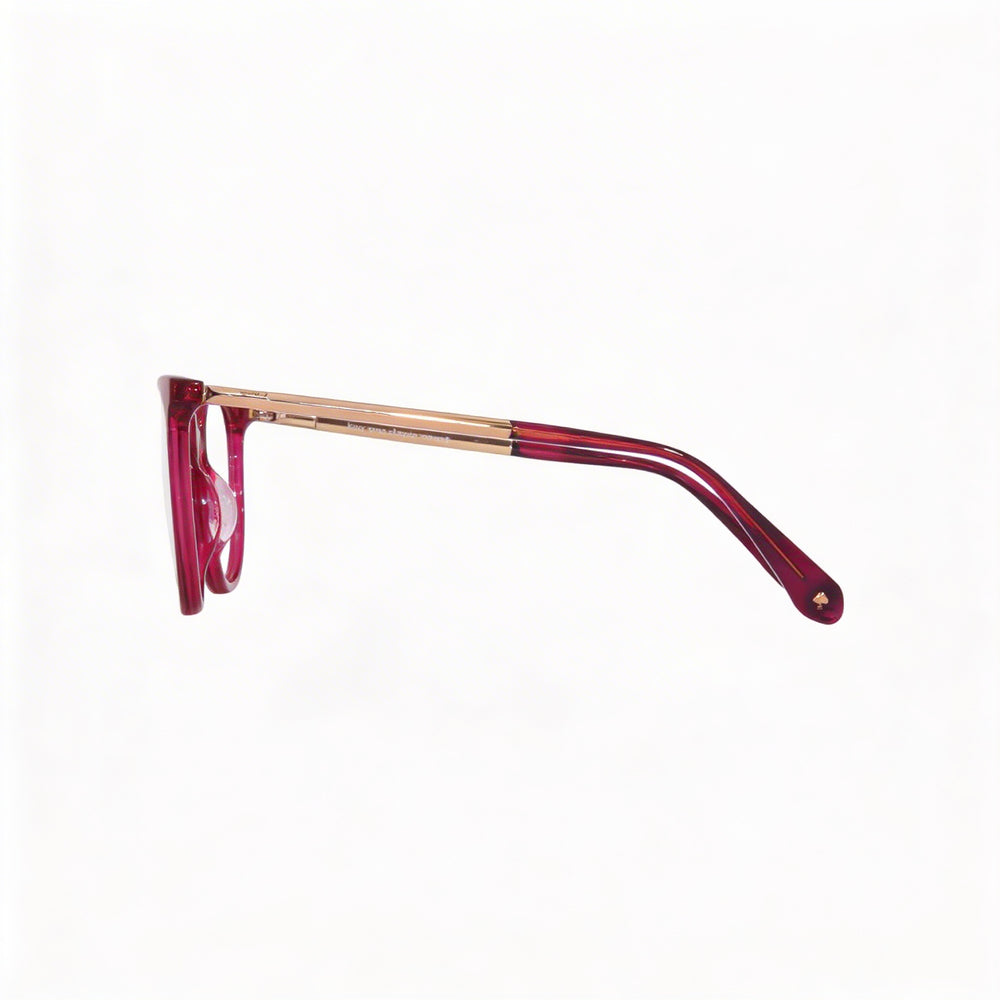kate spade new york Kimberlee Women's Cherry Gold-Logo Plastic Full Rim Square Frame Eyeglasses 52mm