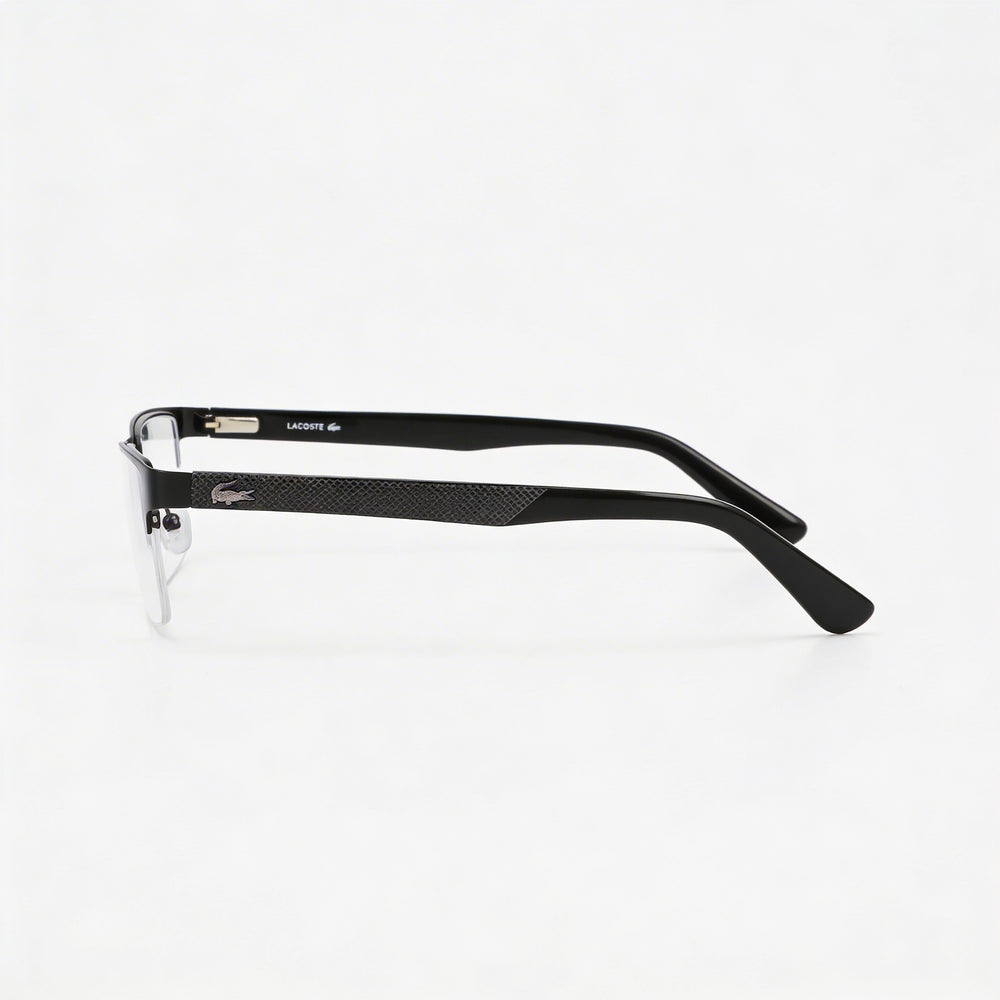 Lacoste CK20705 Gafas Rectangulares de Metal Negro Mate Unisex de Media Montura Ancho de Lente 55mm