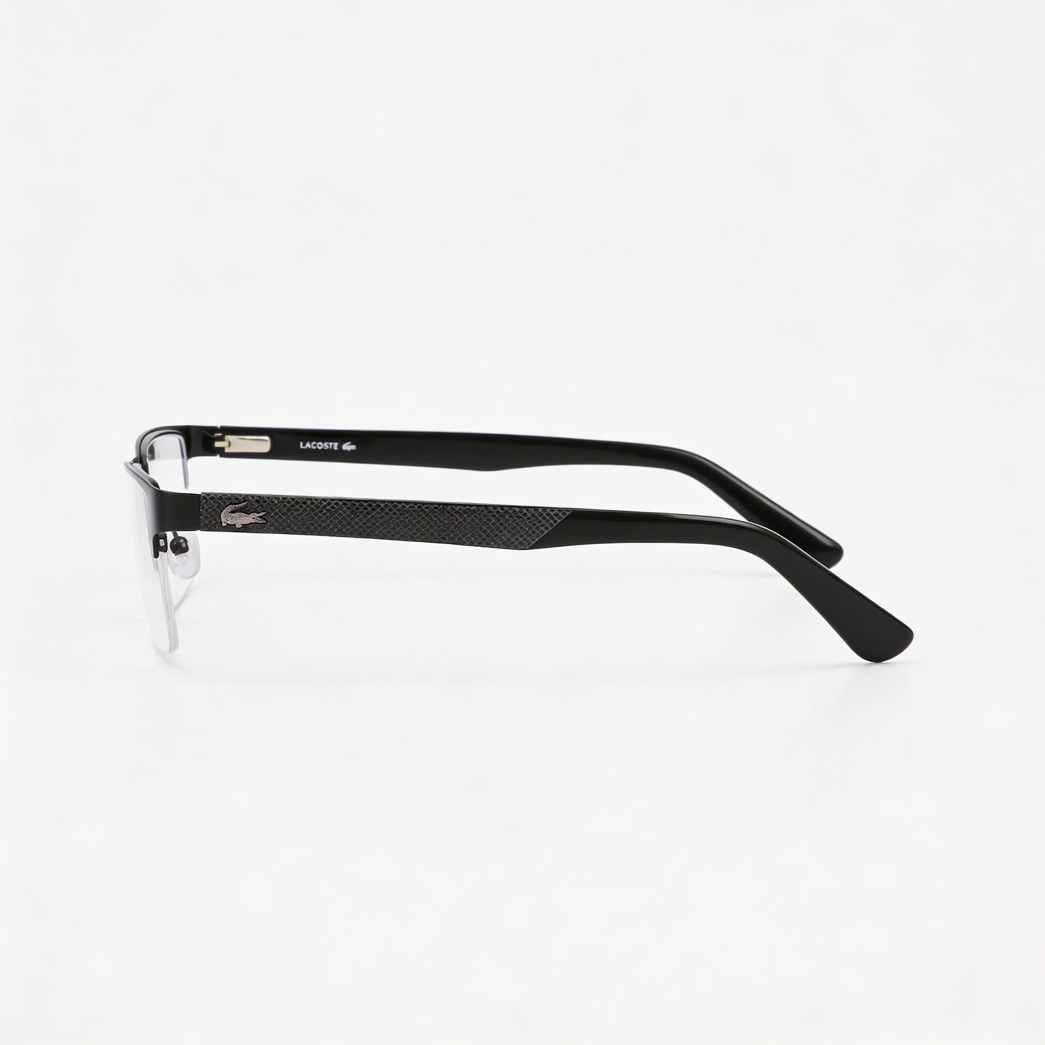 Lacoste CK20705 Unisex Matte Black Metal Half Rim Rectangle Eyeglasses Lens Width 55mm, Photo 3