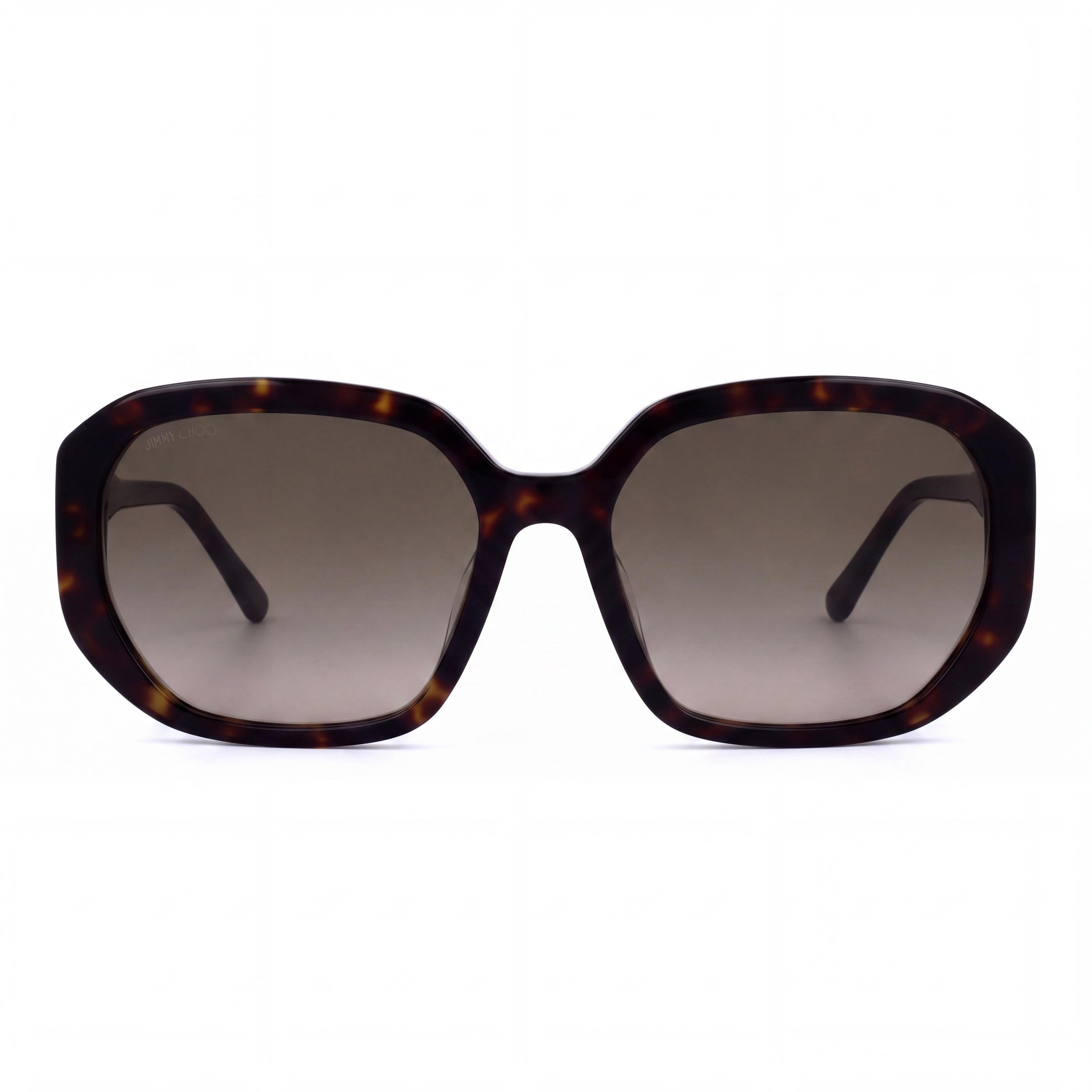 Gafas de sol clásicas Jimmy Choo para mujer, con montura de plástico marrón degradado, sin polarizar, protección UV, 57 mm, Photo 2