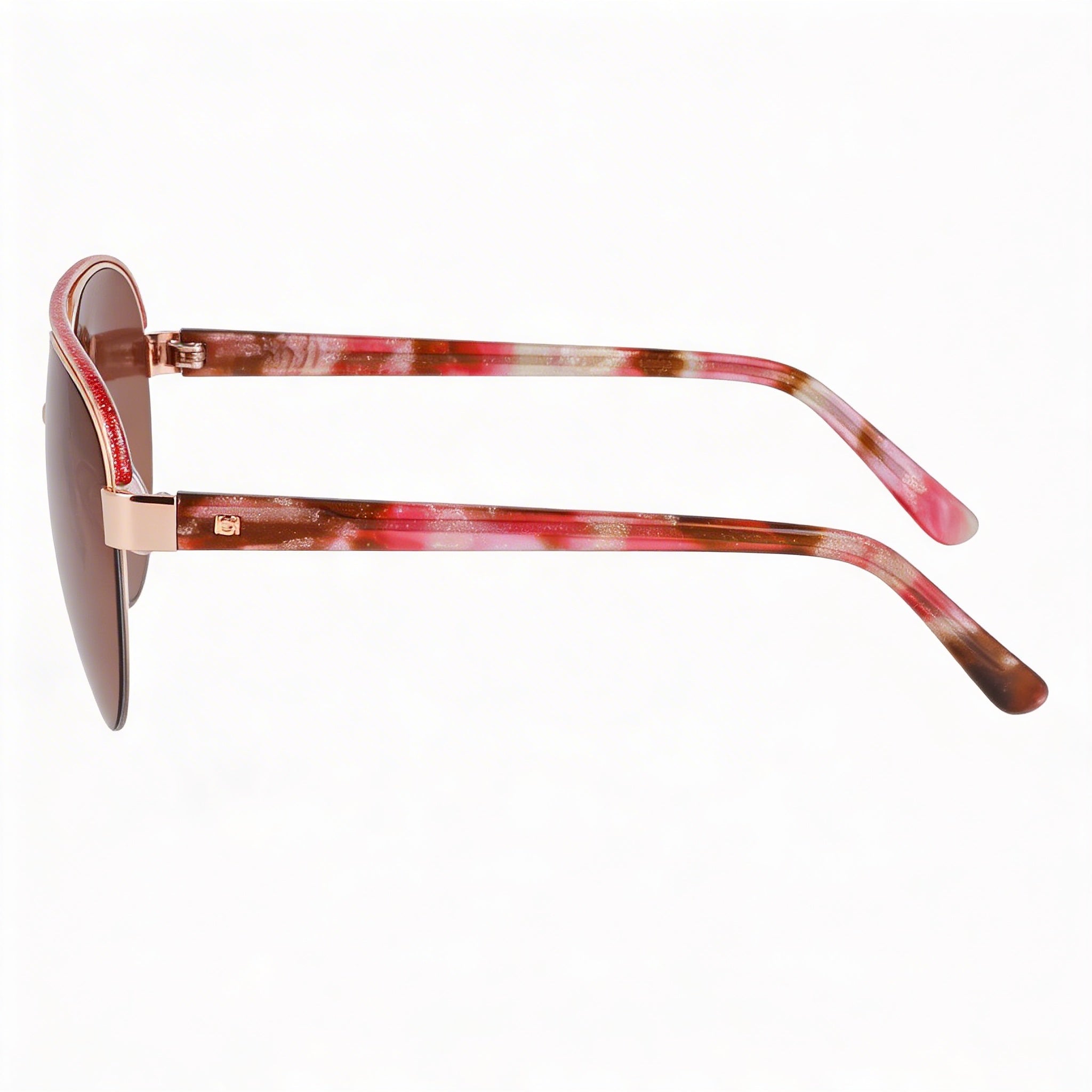 Gafas de sol clásicas bebe para mujer, montura de plástico en oro rosa, lentes no polarizadas en oro rosa con protección UV, Photo 3