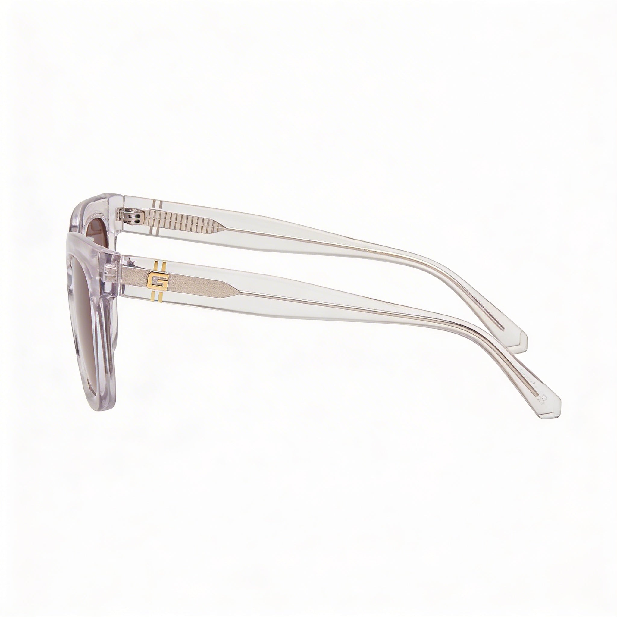 GUESS Gu00206 Unisex Crystal Injected Frame Sunglasses with Gradient Brown UV Polycarbonate Lenses 53-19-145, Photo 2