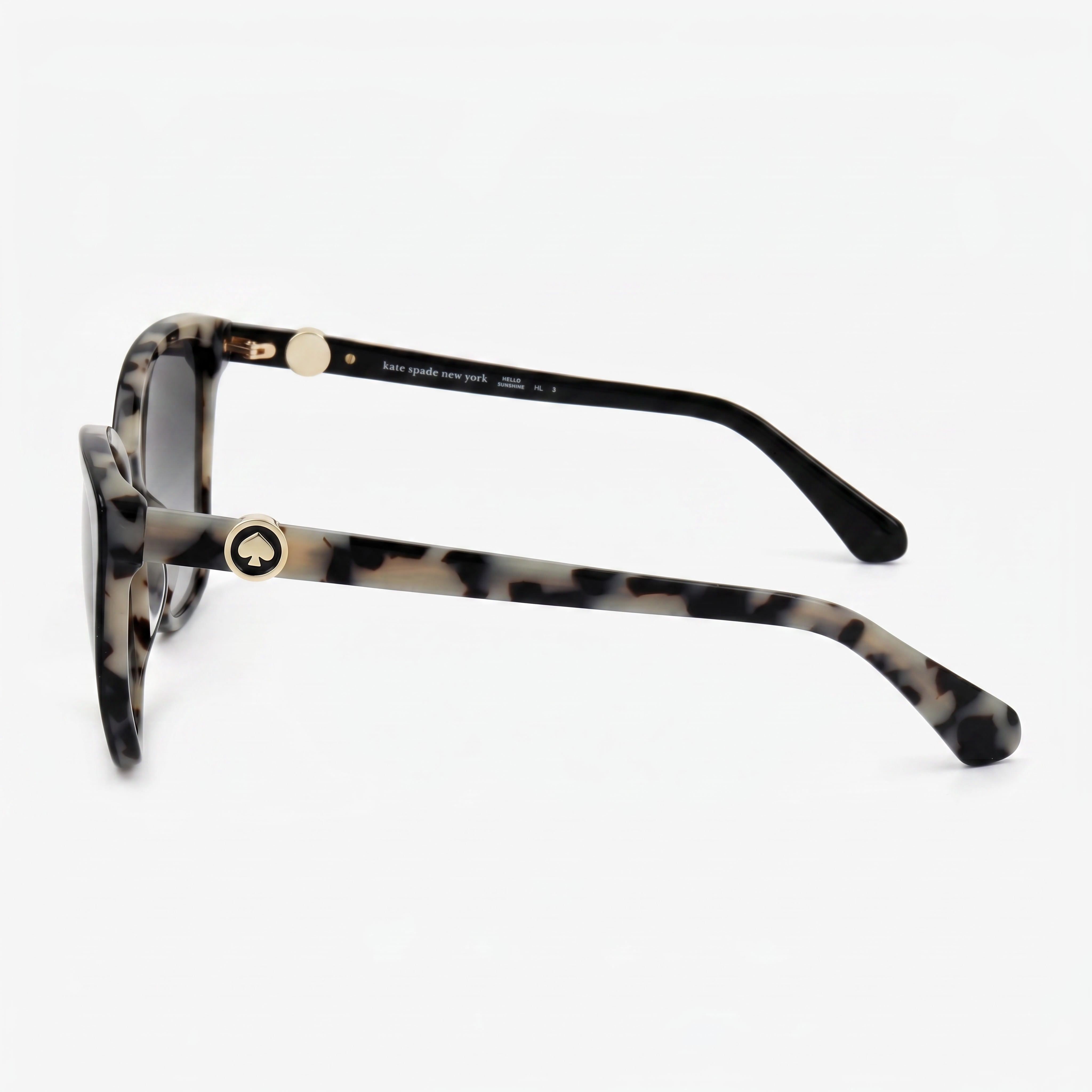 kate spade new york Amiyah/G/S Women's Cat Eye Black Gray Shaded Composite Frame UV Protected Dark Grey Shaded Sunglasses 56mm, Photo 2