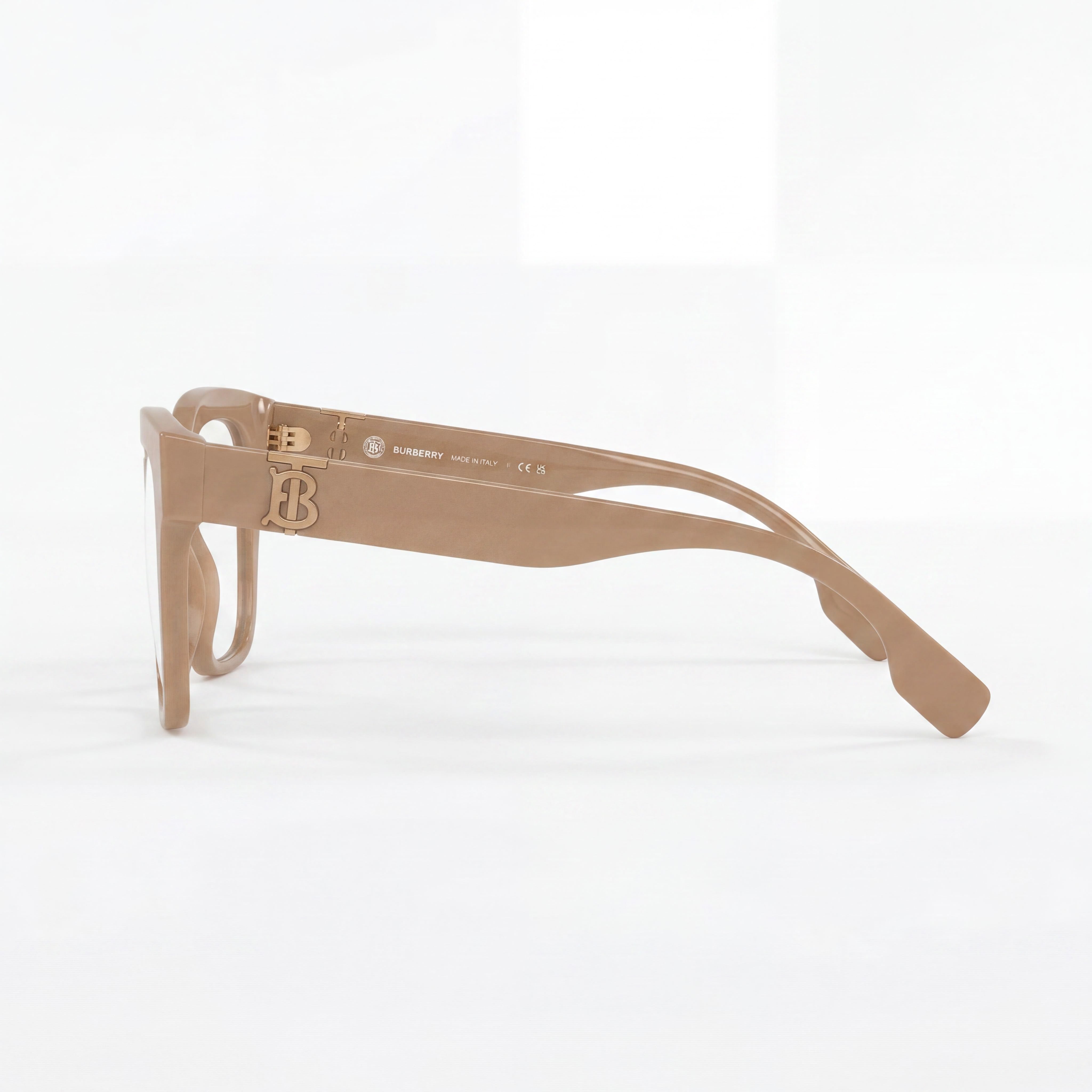 BURBERRY Women's Beige Optical Frames, Ready for Custom Prescription Lenses, Featuring Clear Demo Lenses, Photo 2