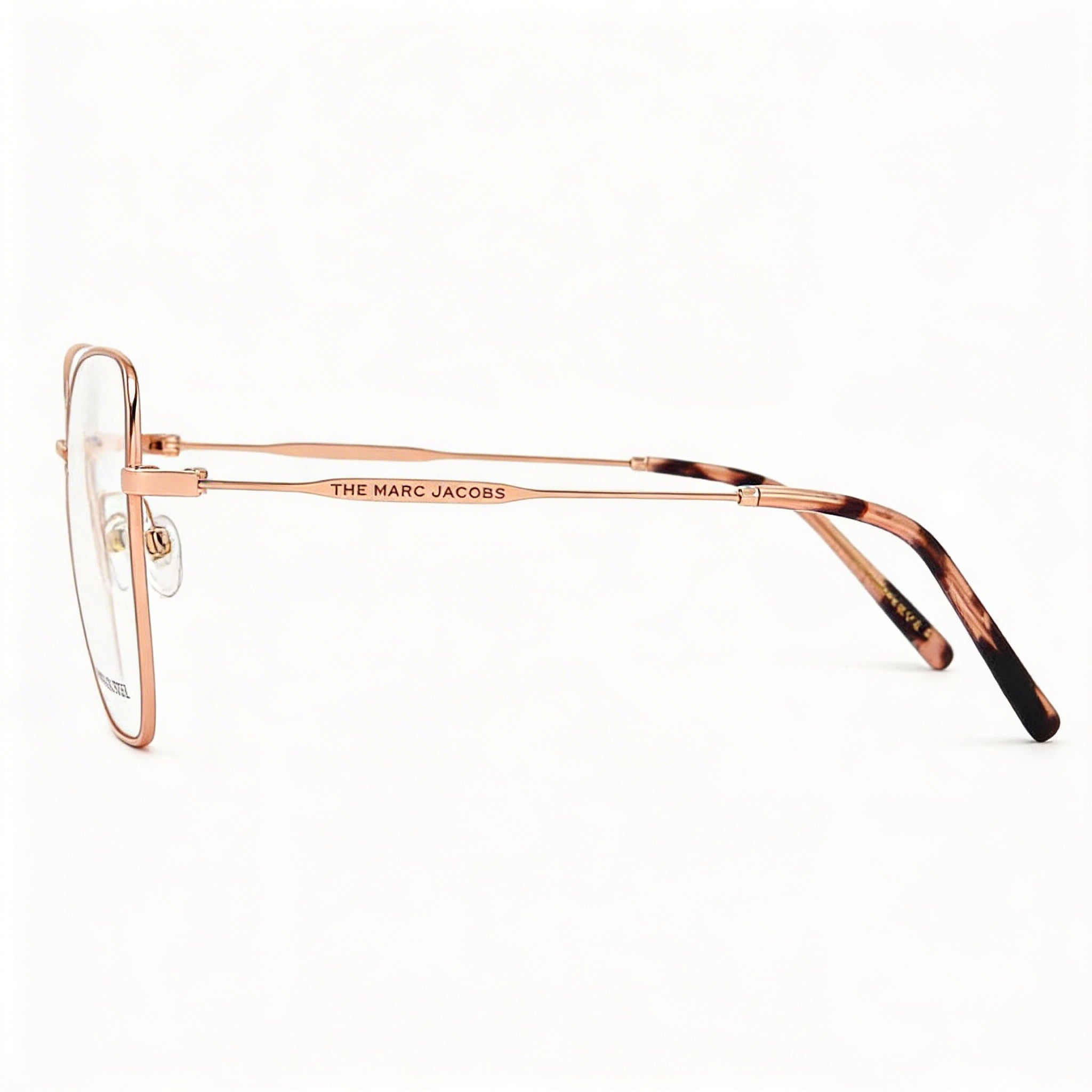 Gafas de sol unisex modernas Marc Jacobs con montura de acero de aleación dorada y negra y lentes de policarbonato de 55 mm, Photo 3