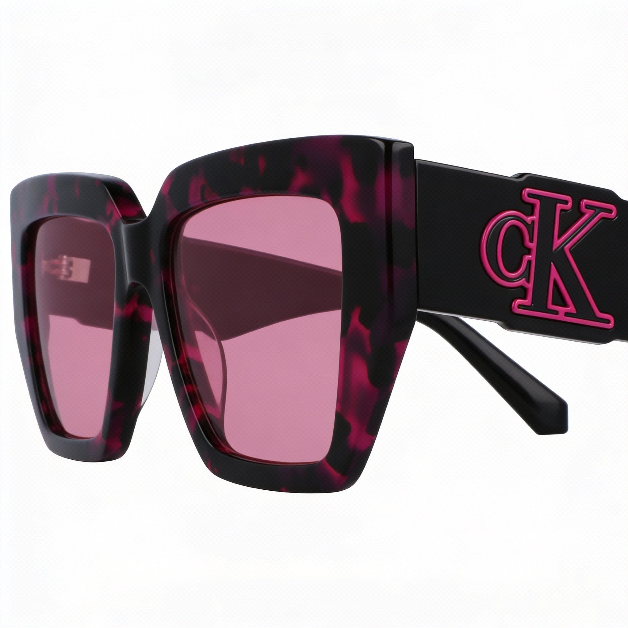 Calvin Klein Modern Women's Pink Havana Plastic Frame 100% UV Protection Non-Polarized Eyewear 54mm, Photo 3