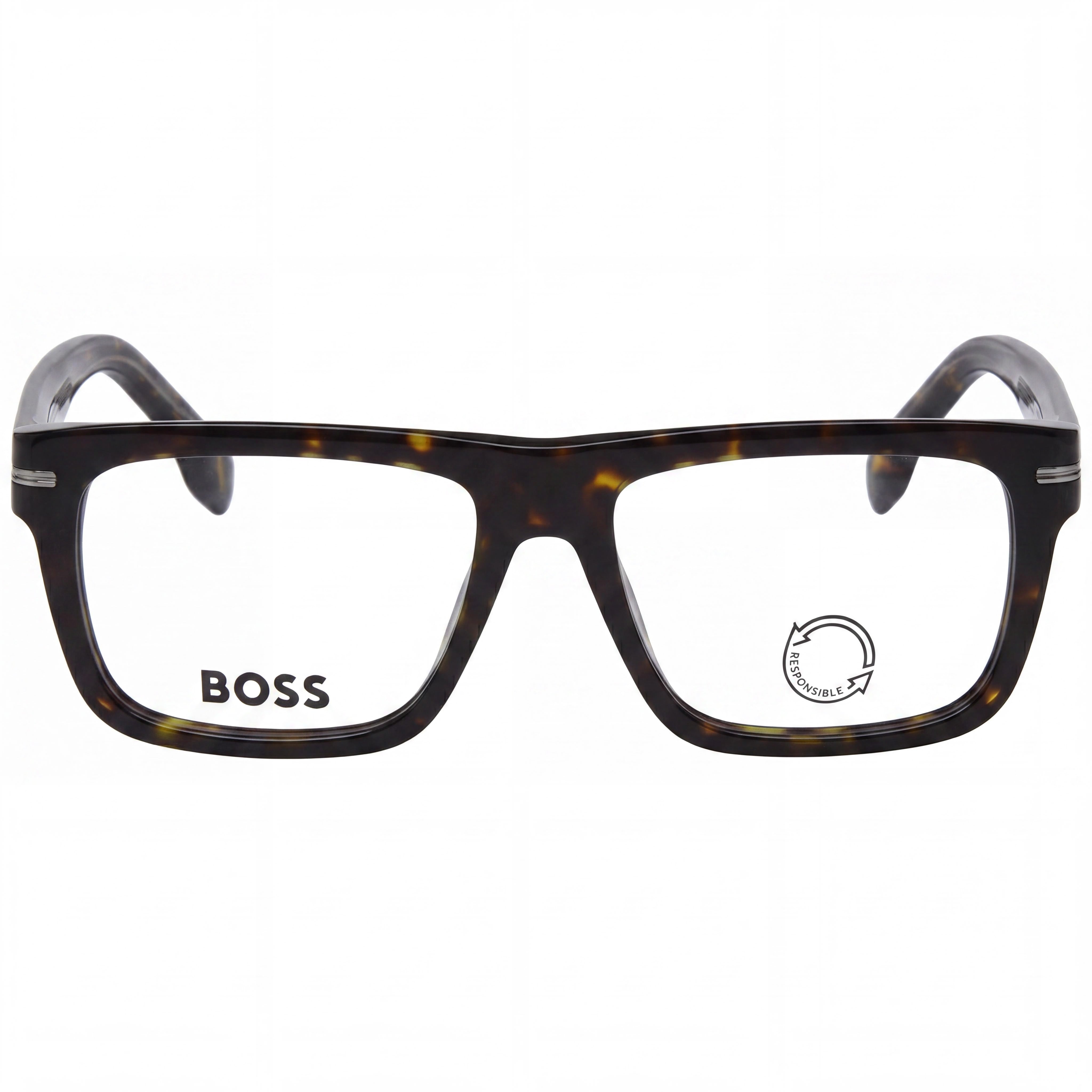 Hugo Boss Boss 1503 Modern Style Unisex Eyewear with Havana Plastic Frame and Polycarbonate Lenses 53mm, Photo 2