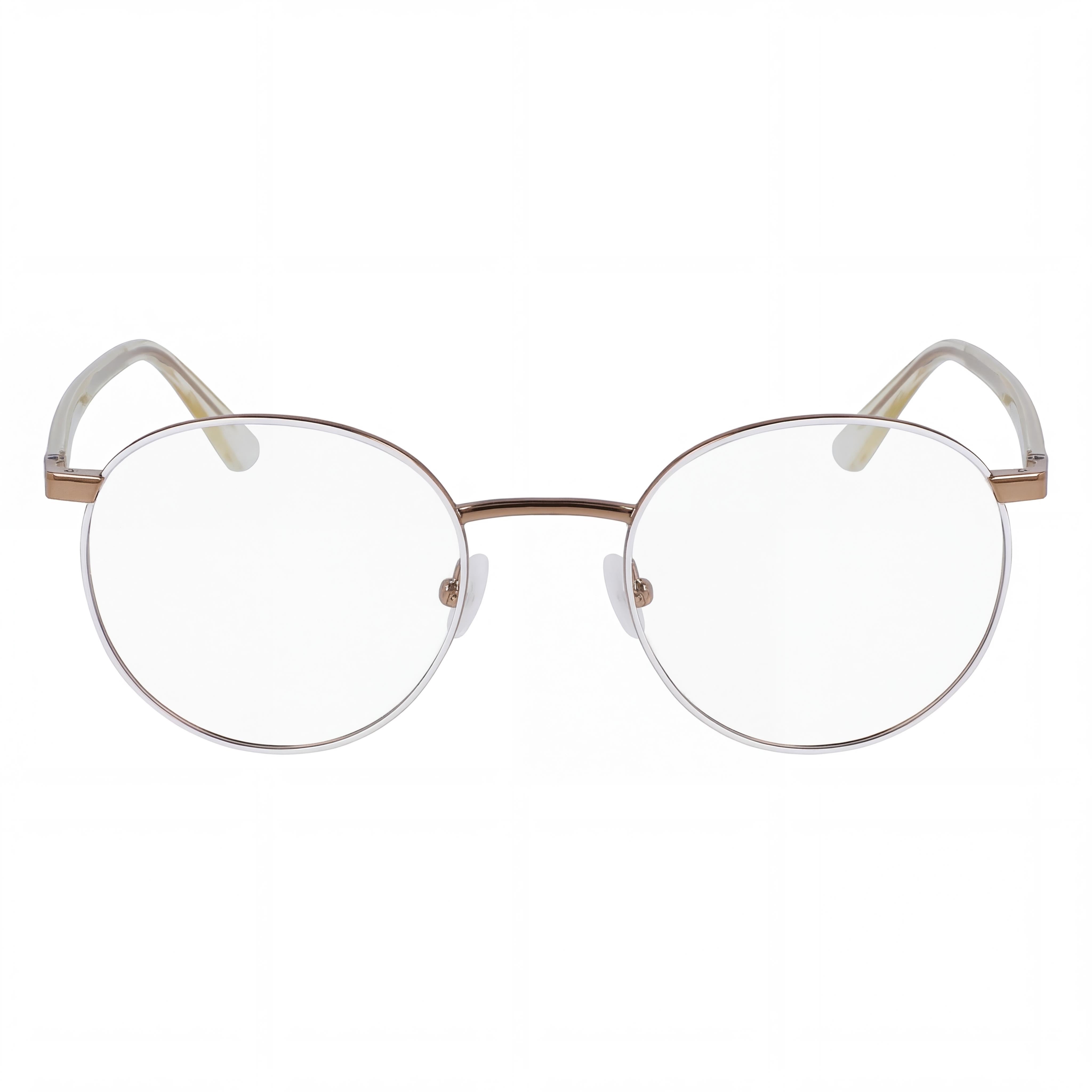 Calvin Klein Ck23106 Unisex White Metal Full Rim Round Optical Frames 51-20-140, Photo 2