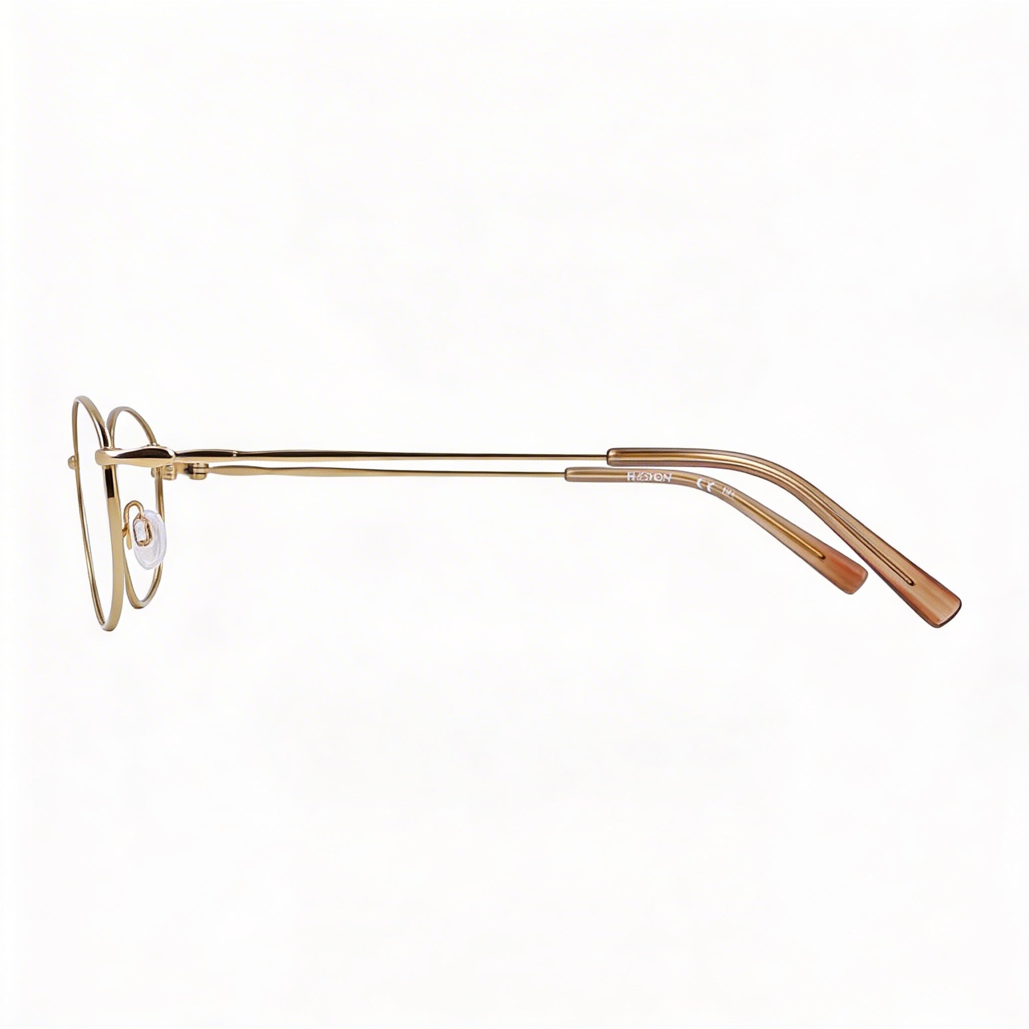 Flexon W3039 Unisex Acetate Eyeglasses, Shiny Gold, 50mm Lens Width, 18mm Bridge, 135mm Temple, Photo 3