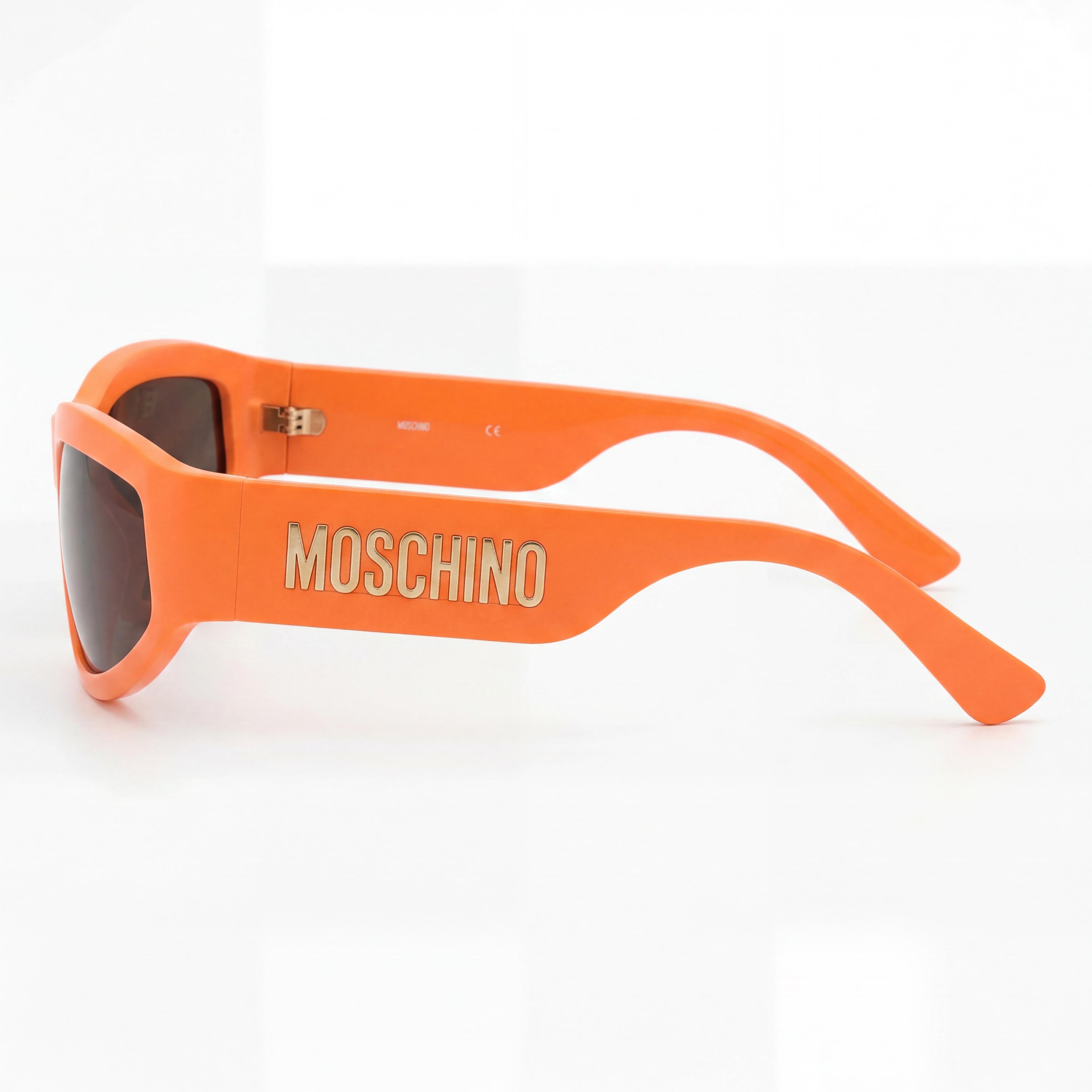 Gafas de sol Moschino Classic para hombre, naranjas y marrones, de poliamida con 100% protección UV, lentes de 60 mm, Photo 3