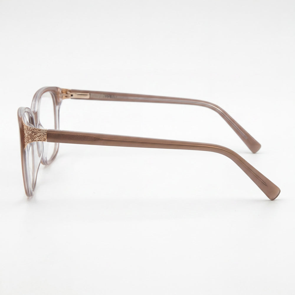 Jones New York Vjon783 Women's Blush Plastic Frame with Polycarbonate Lenses Eyeglasses 52-17-140