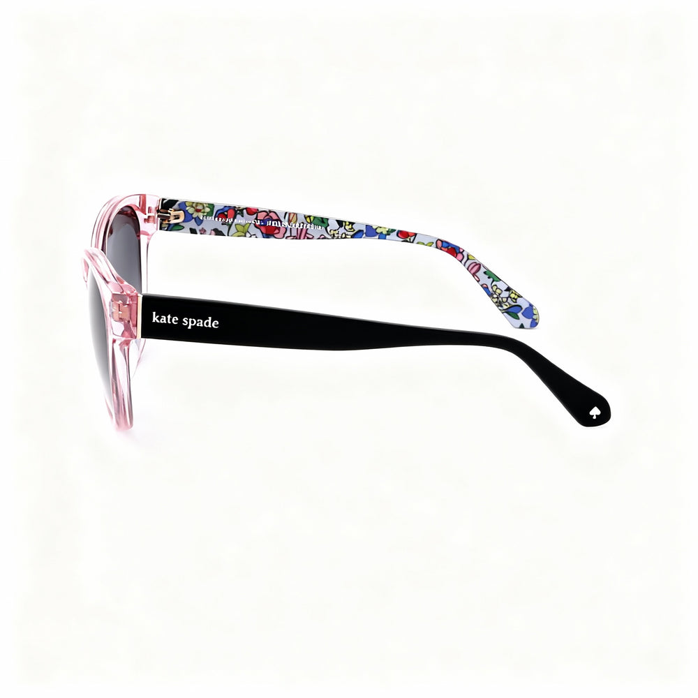 kate spade new york Seasonal Women's Pink Grey Acetate Frame Polycarbonate UV Protected Non-Polarized Sunglasses 55-19-140