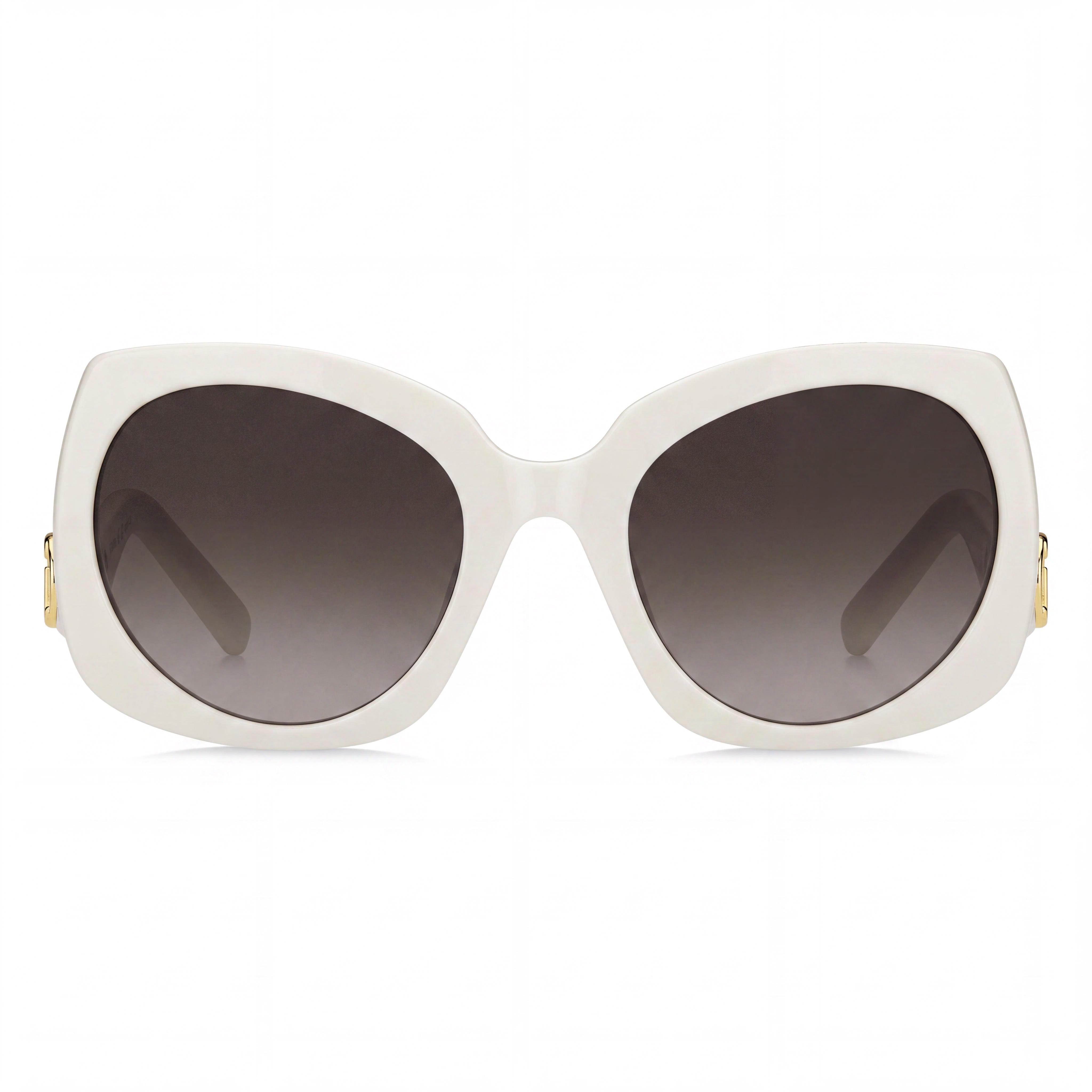 Gafas de sol clásicas de mujer Marc Jacobs con montura de poliamida color marfil y lentes marrones degradadas de 57 mm de ancho de lente, Photo 2