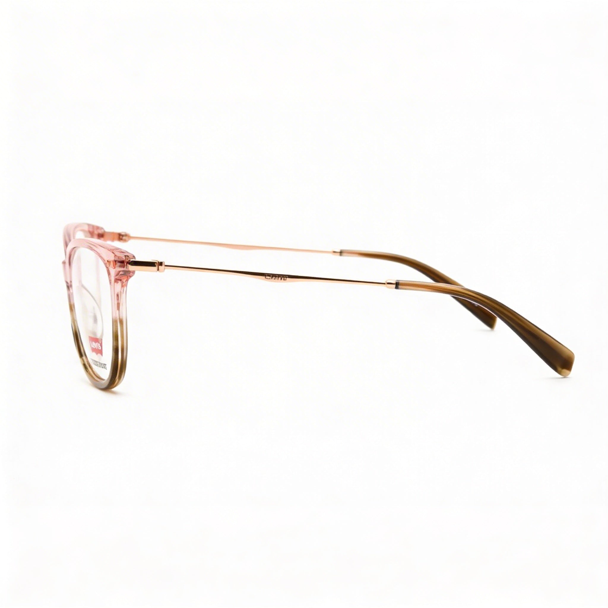 Montura de gafas Levi's LV 5021 para hombre, color rosa, con PMMA ecológico y lentes no de demostración, talla 51-16-140, Photo 3
