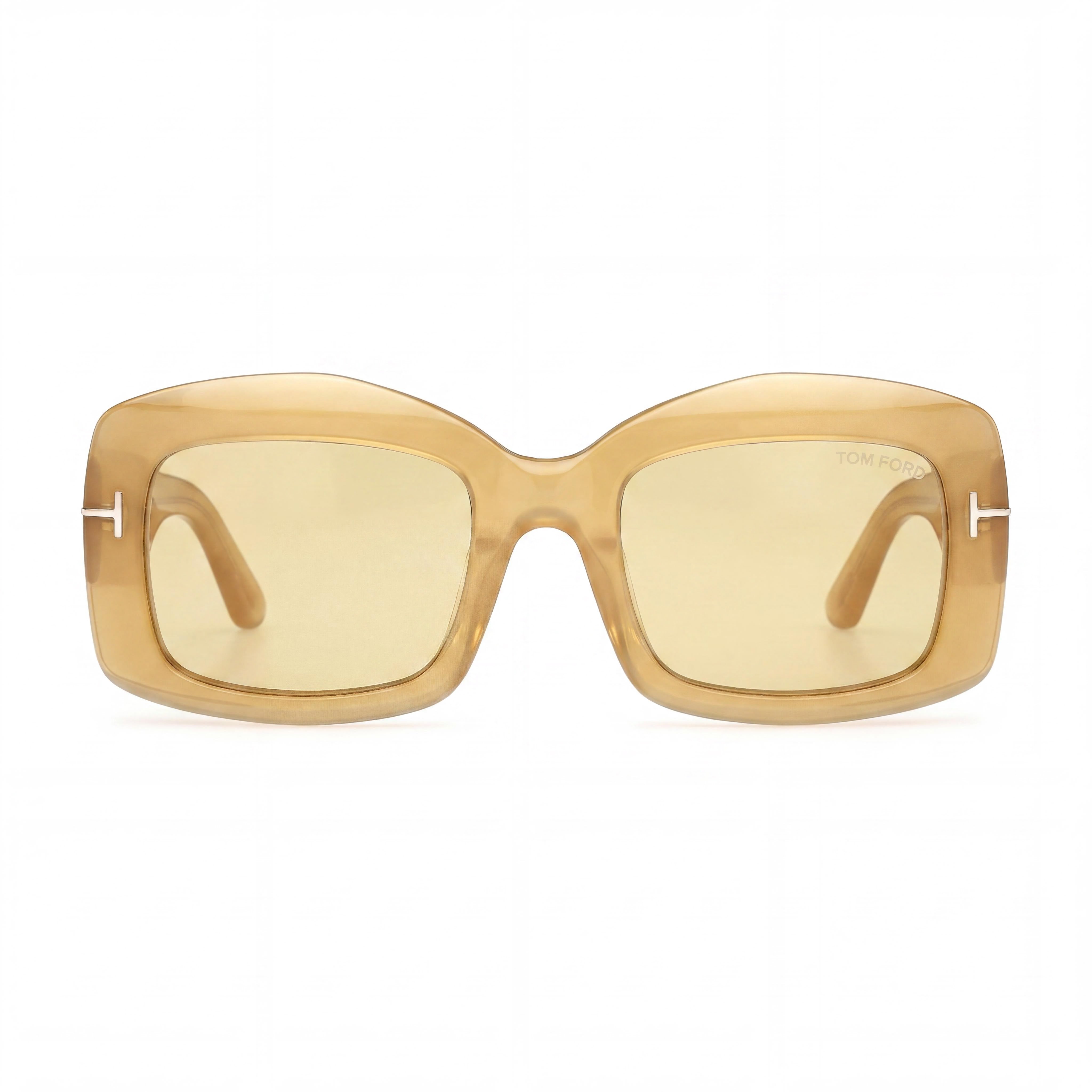 Gafas de sol rectangulares de acetato amarillo para mujer de Tom Ford Venetia de 21 mm, Photo 2