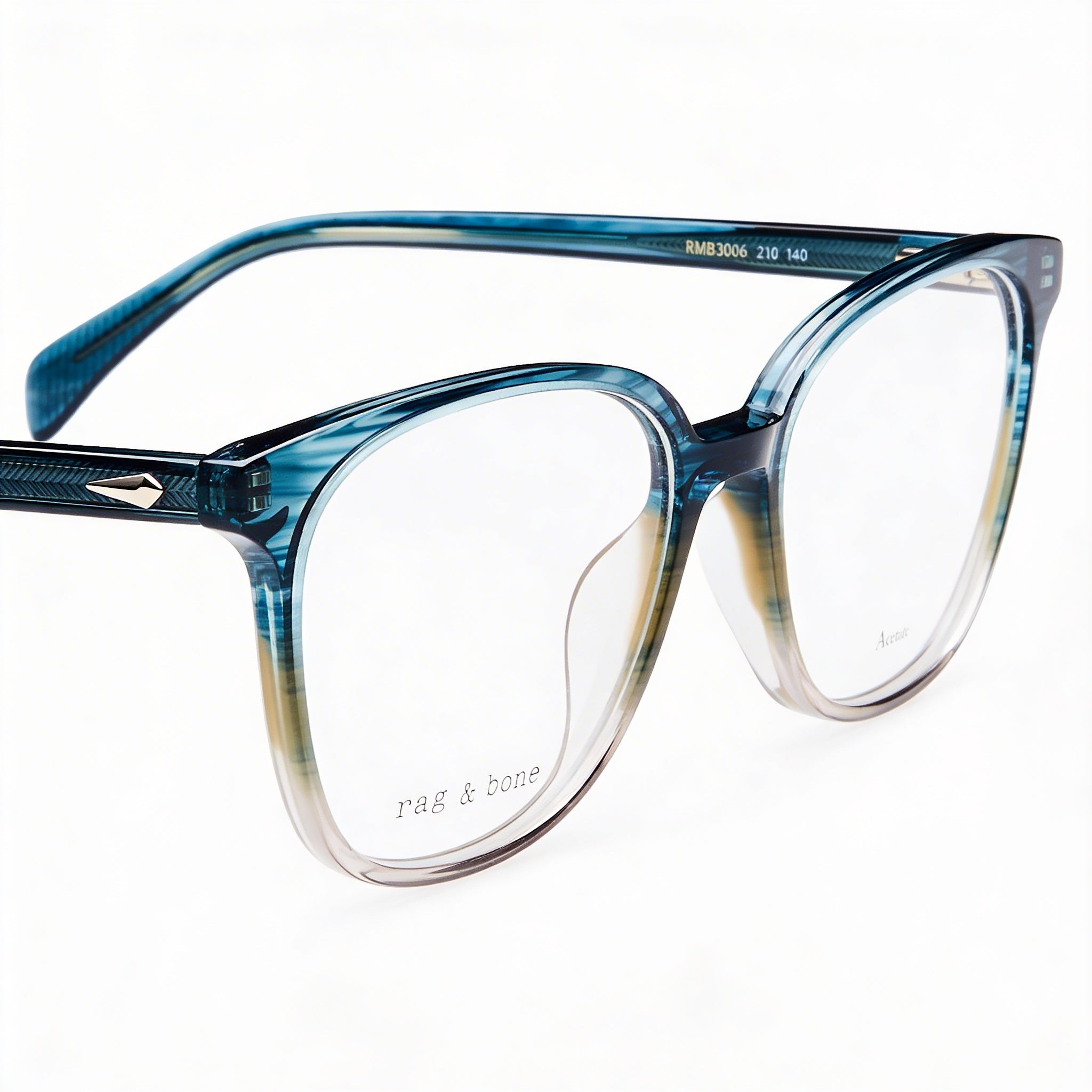 Rag & Bone Modern Women's Multicolored Acetate Teal Non-polarised Eyewear 52mm, Photo 2