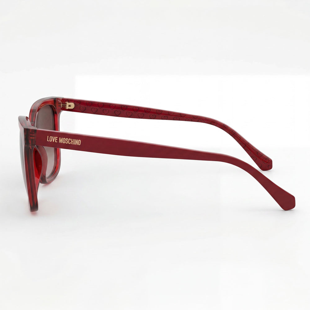 Gafas de sol Love Moschino casuales para mujer, montura roja CELLULOSE PROP. INJ con lentes marrones sombreadas 53-18-140