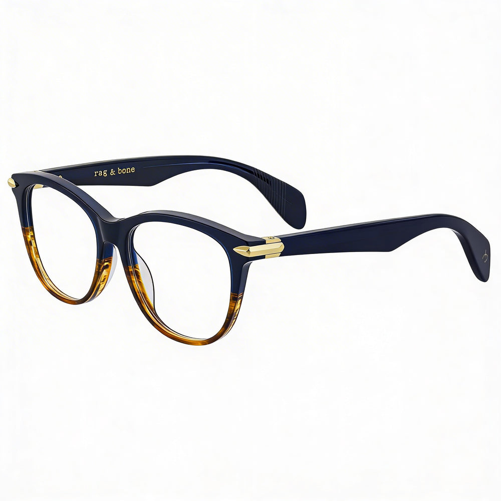 rag & bone Rnb3014 Women's Optical Frames Havana Blue 51-16-140
