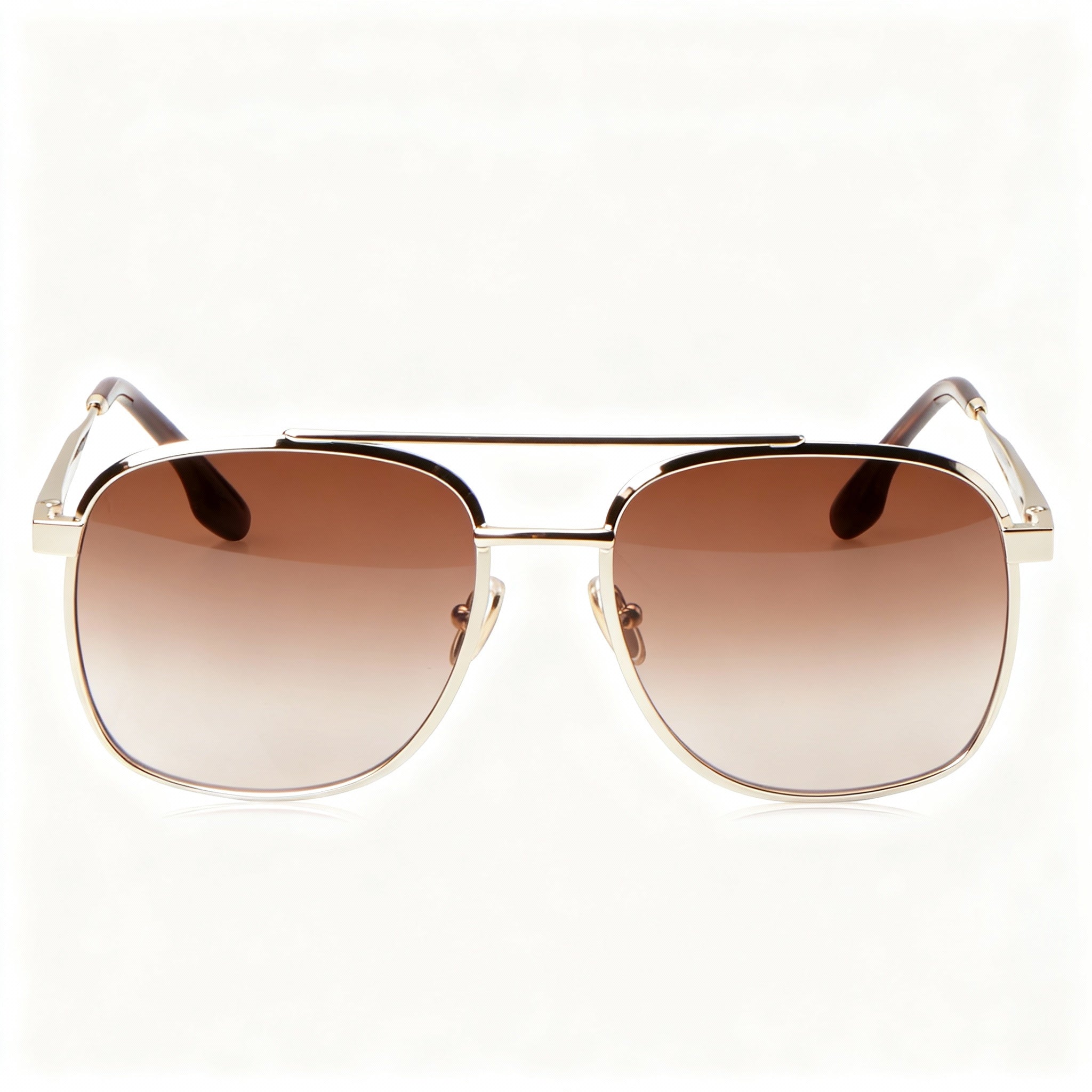 Victoria Beckham Modern Women's Gold Brown Magnesium Frame Brown Gradient Non-Polarized Sunglasses 58mm, Photo 3