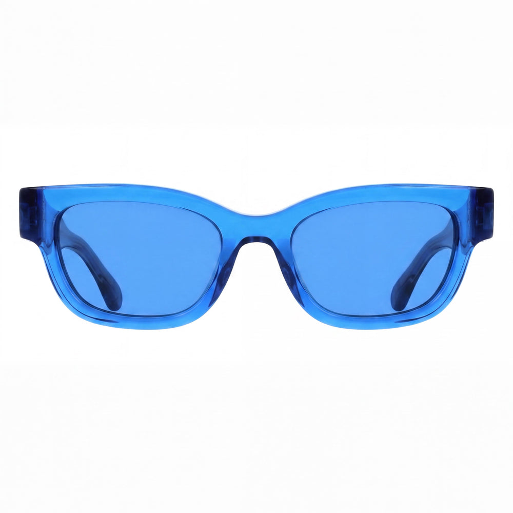 Ferragamo Sf2067s Women's Transparent Blue Acetate UV 400 Sunglasses 52mm