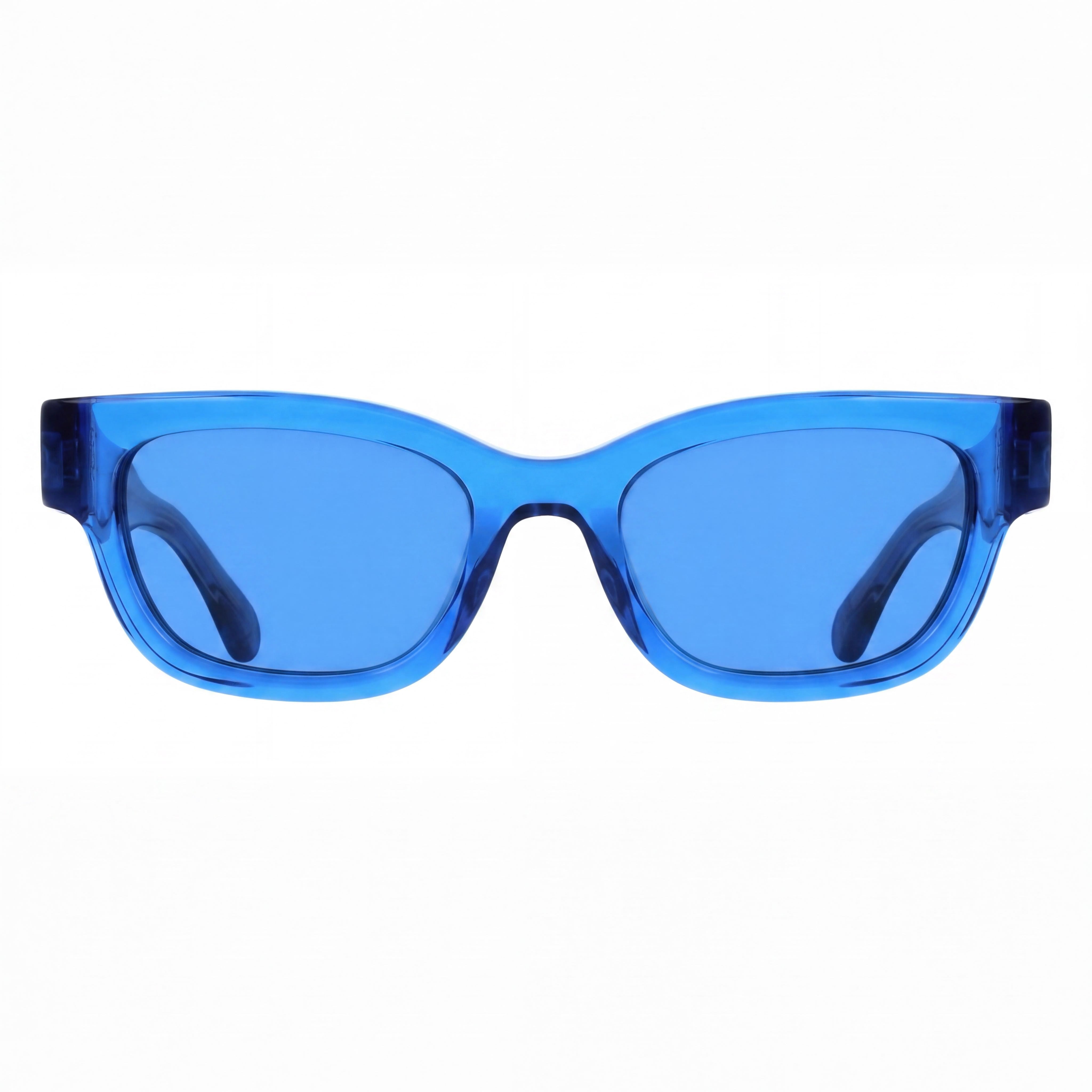 Ferragamo Sf2067s Women's Transparent Blue Acetate UV 400 Sunglasses 52mm, Photo 2