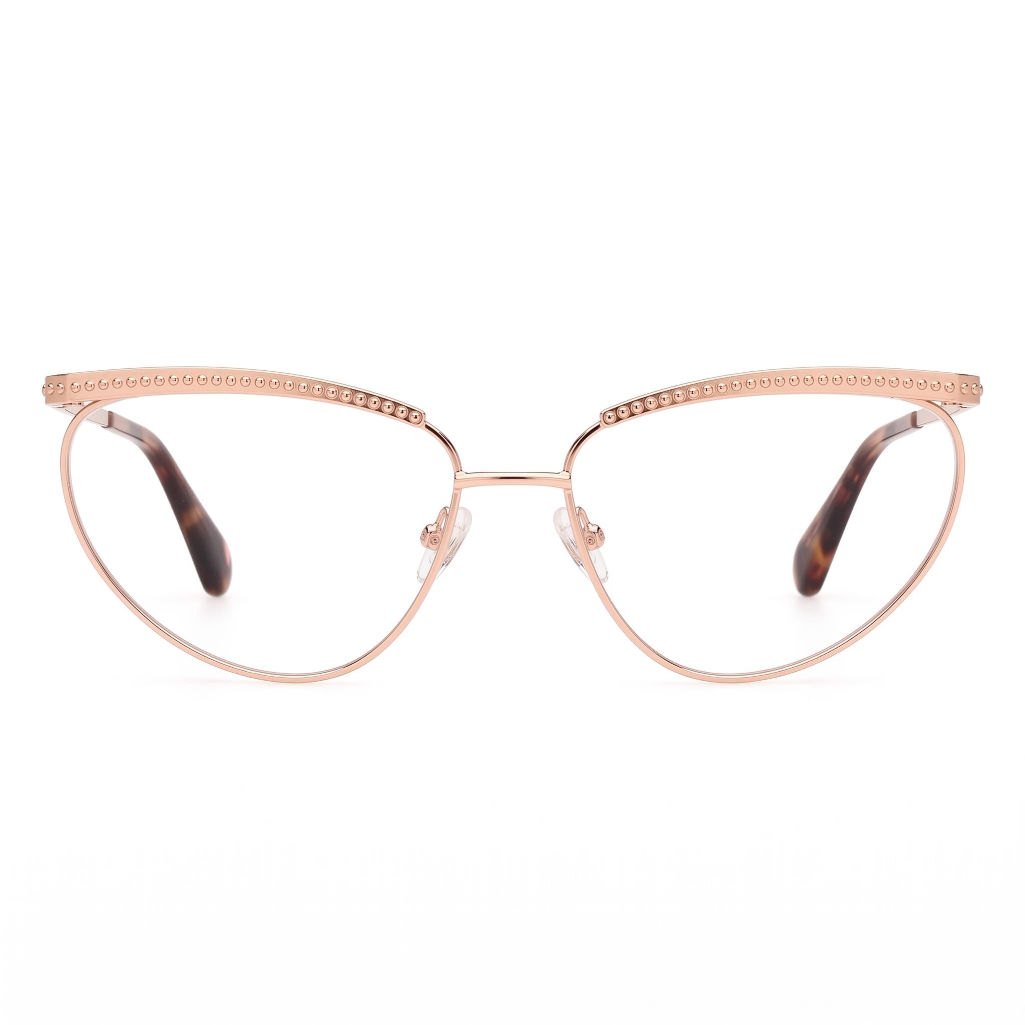 Gafas de vista Max & Co. Mo5136 para mujer en oro rosa brillante con lentes de 55 mm de ancho, puente de 15 mm y patillas de 140 mm., Photo 2
