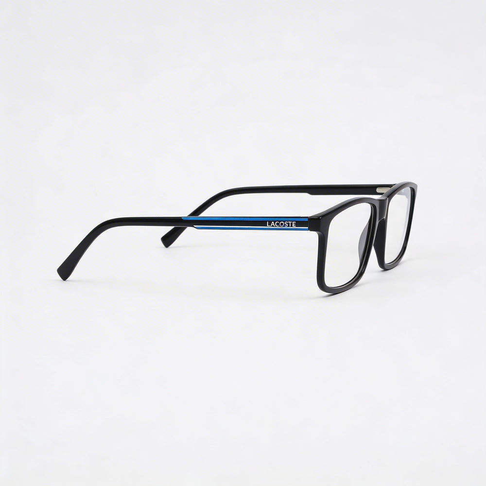 Gafas Oftálmicas Casual Lacoste L2858 para Hombre y Mujer con Montura Negra y Lentes de Plástico Transparente, 54-17-145