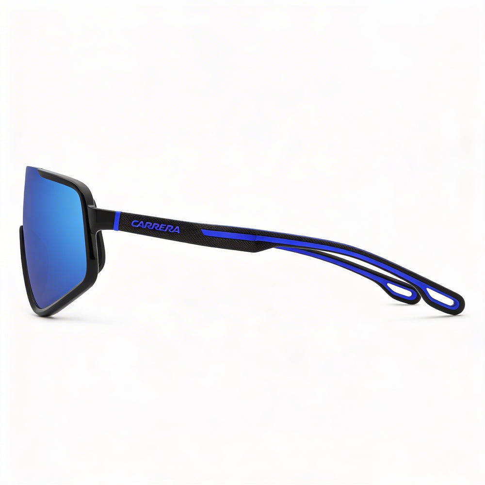 Carrera 4017/S Men's Casual Black Blue ECO Polyamide Frame Sunglasses Blue Multilayer Lenses 99mm