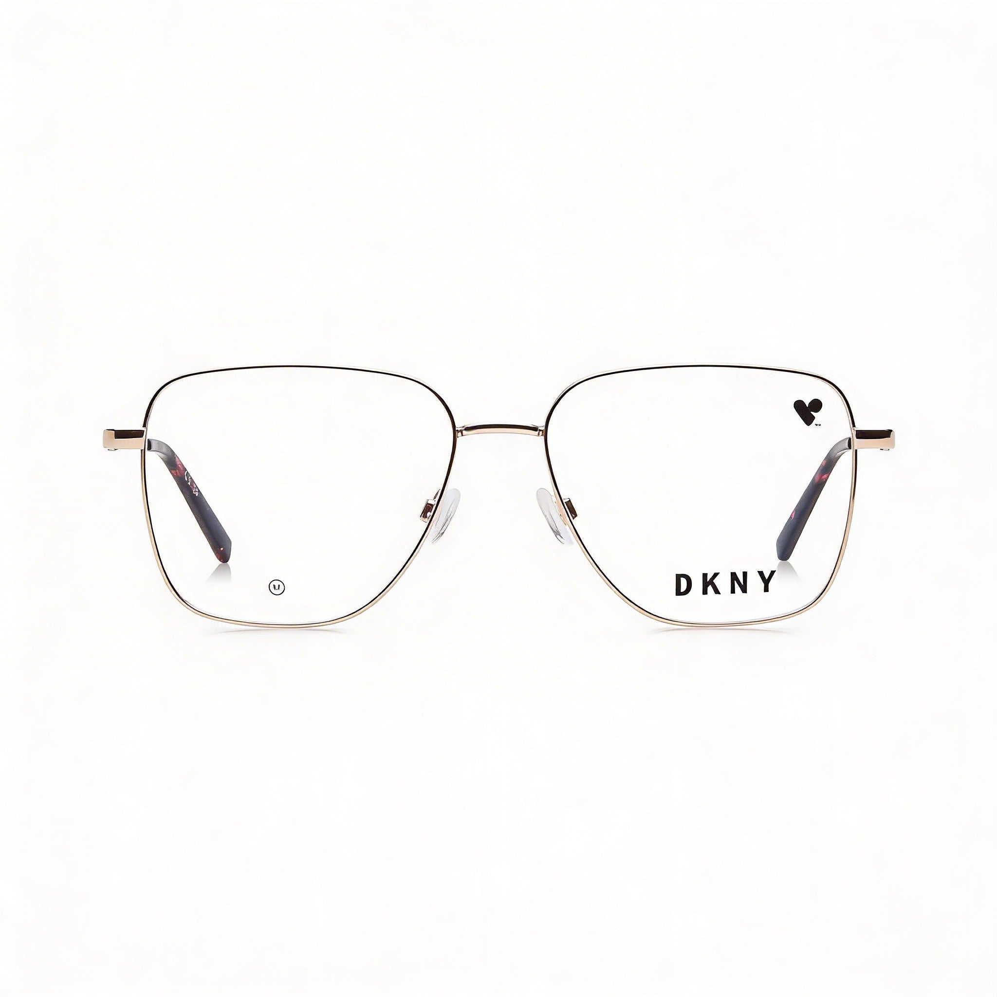 DKNY DK1031 Women's Sunglasses, Propionate Frame in Rose Gold, Polycarbonate Lenses, 54mm Lens Width, Photo 2